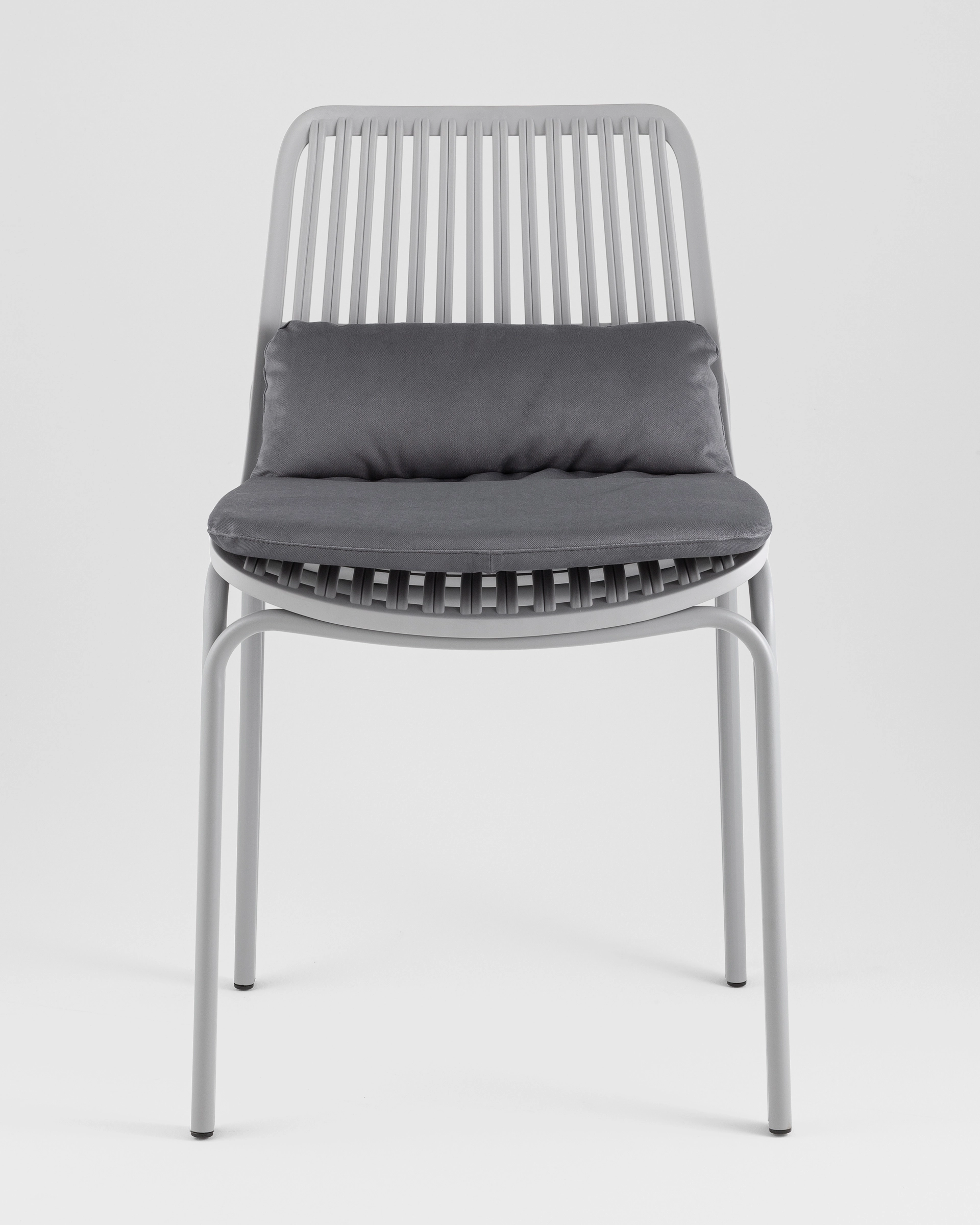 Стул Louran с подушкой серый 2 шт.