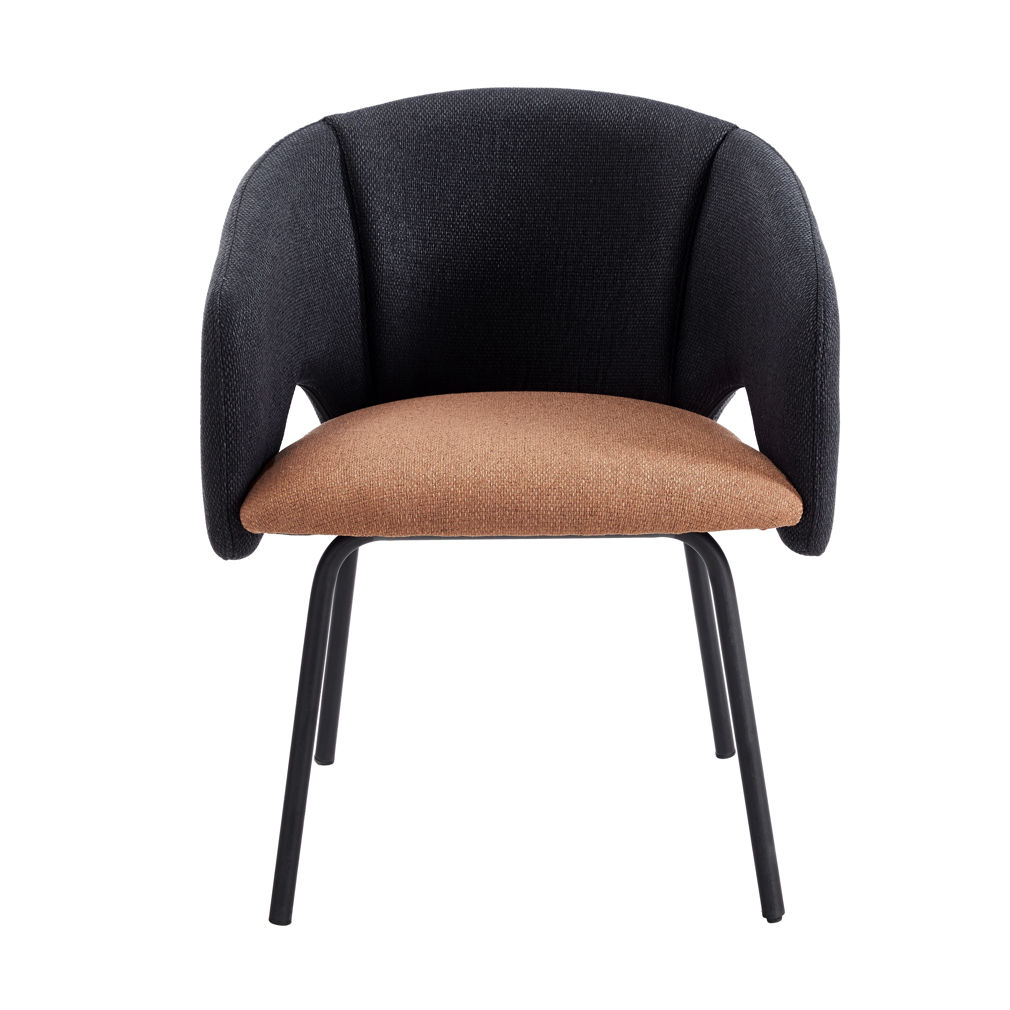 Стул обеденный Afrida рогожка тёмно-синий терракот