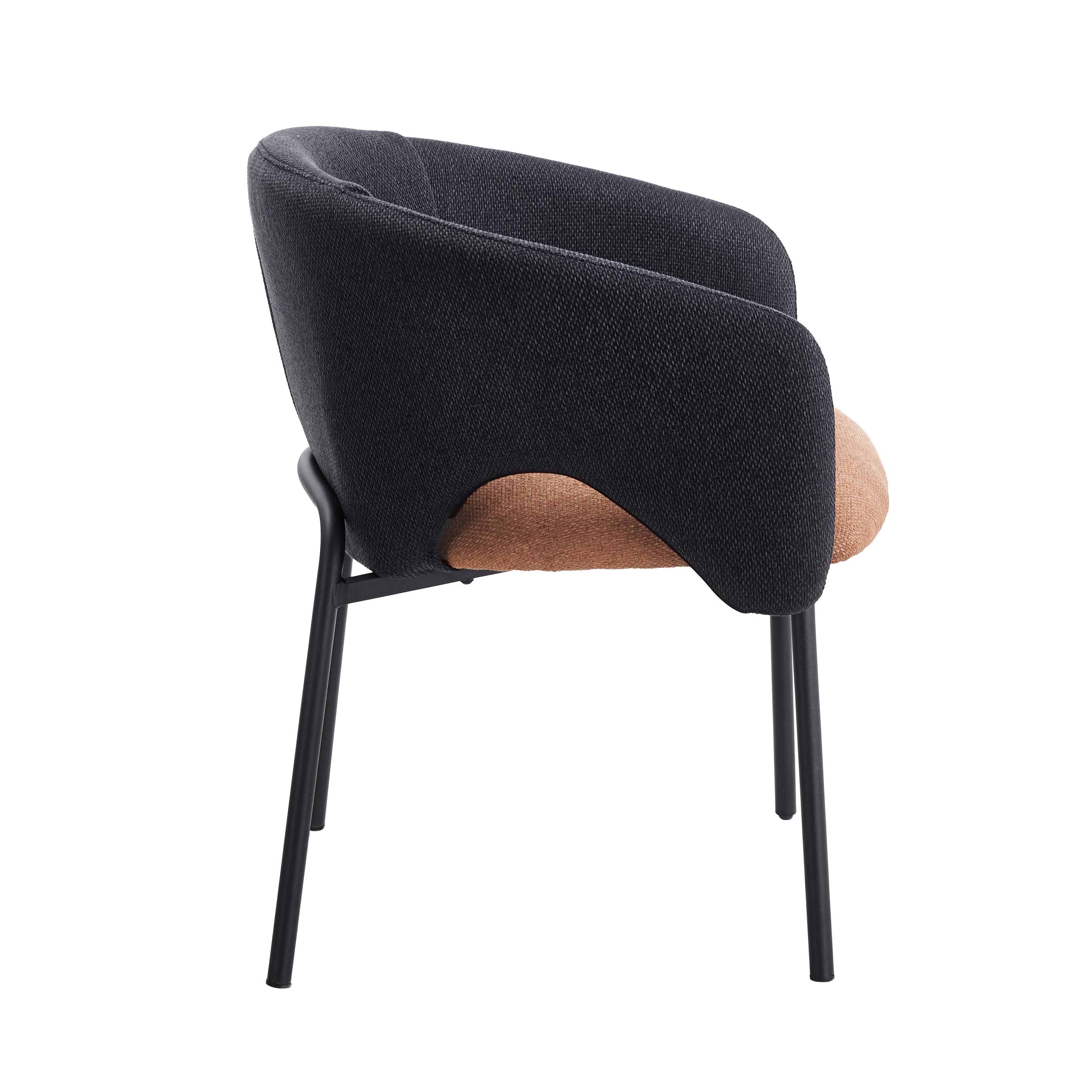 Стул обеденный Afrida рогожка тёмно-синий терракот