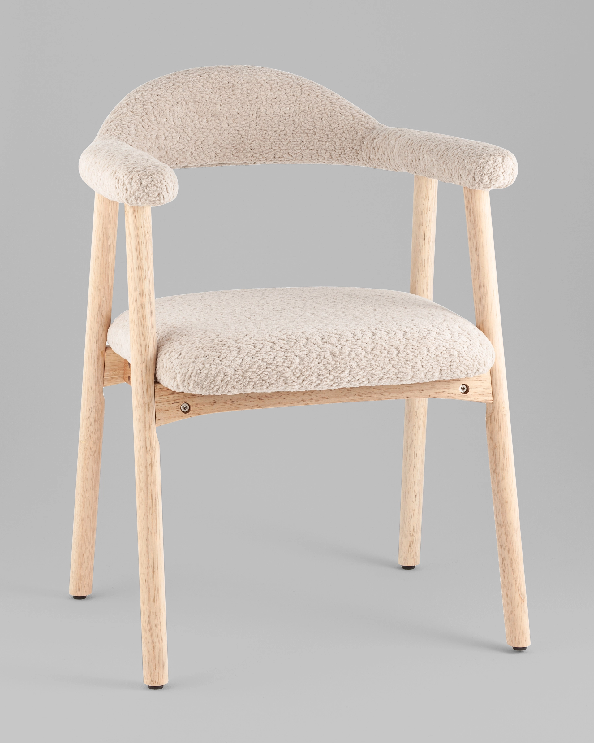 Стул обеденный Shredo бежевый шенилл светлое дерево 2 шт.