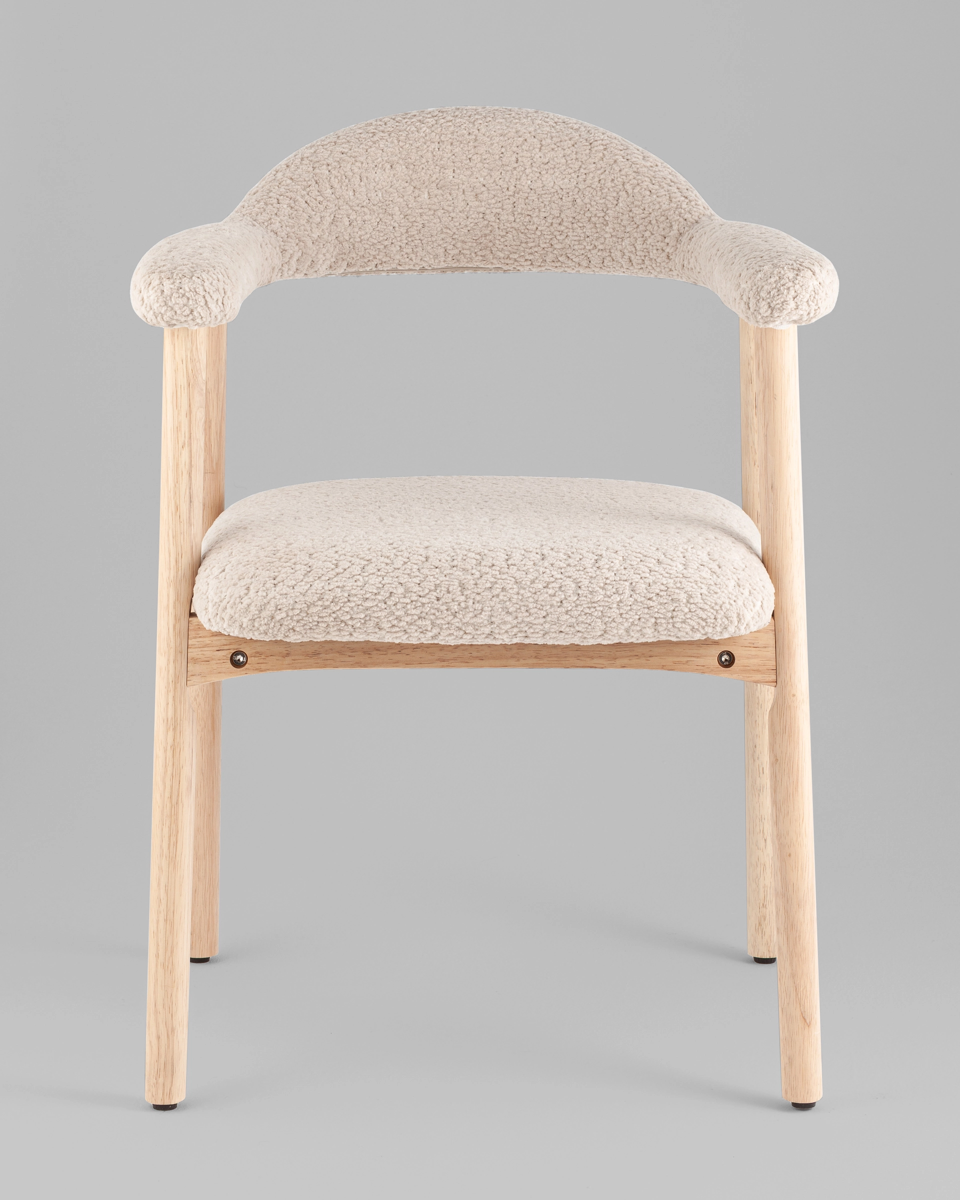 Стул обеденный Shredo бежевый шенилл светлое дерево 2 шт.