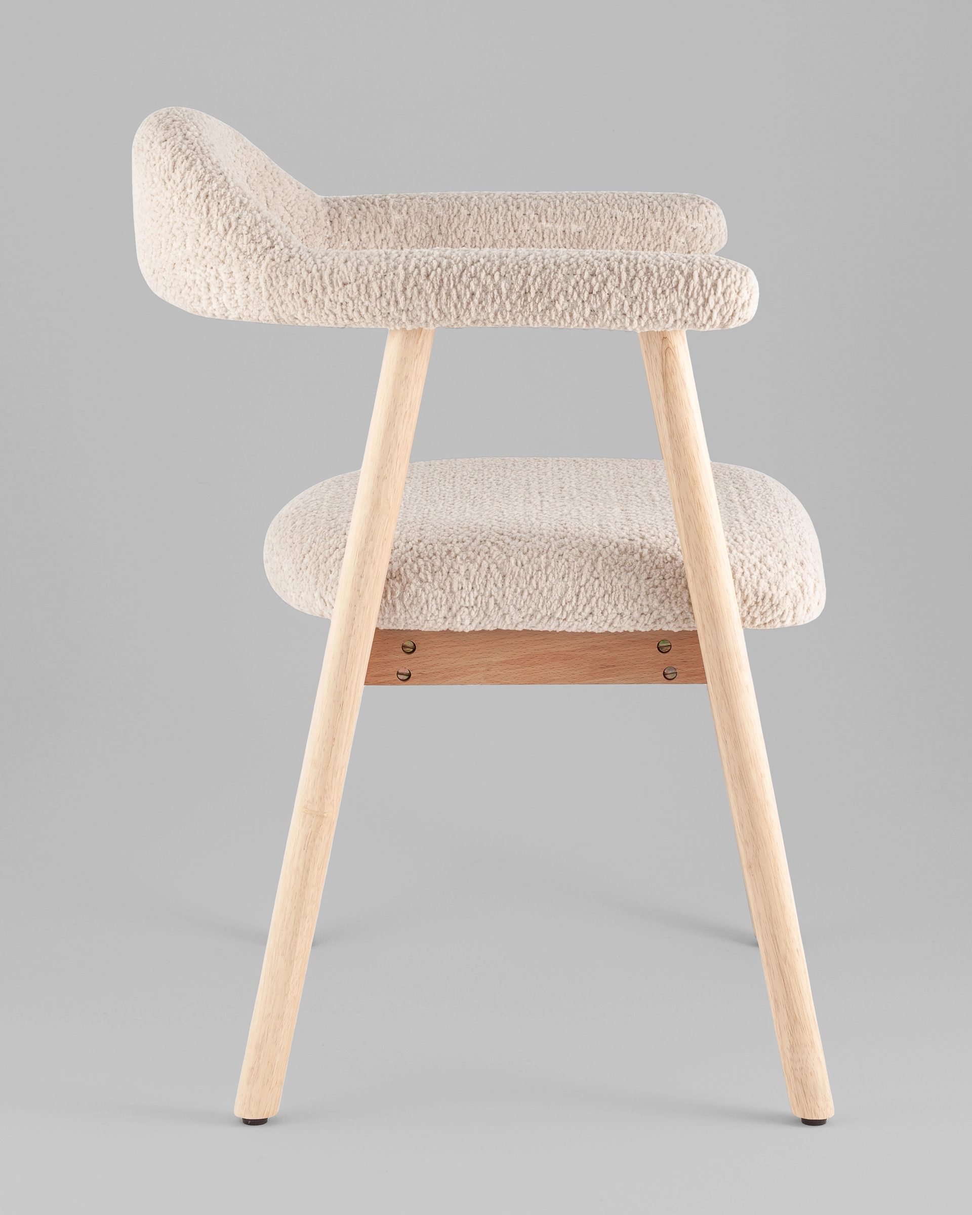 Стул обеденный Shredo бежевый шенилл светлое дерево 2 шт.