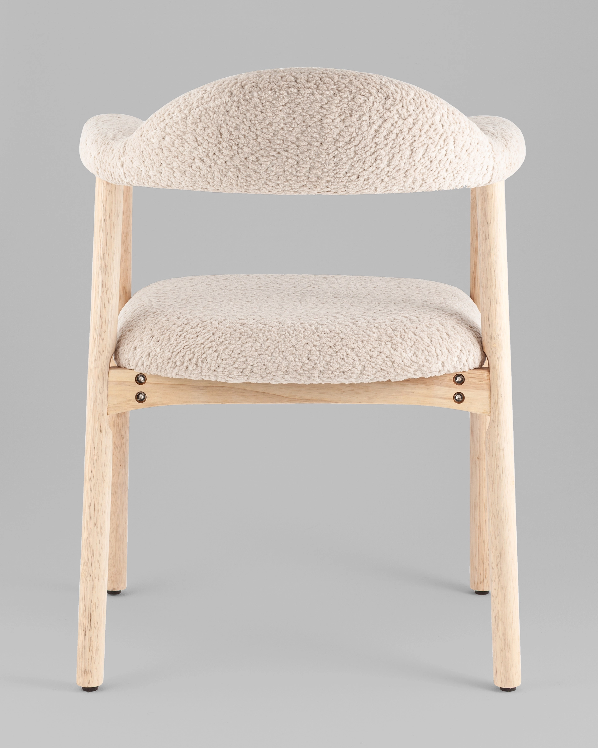 Стул обеденный Shredo бежевый шенилл светлое дерево 2 шт.