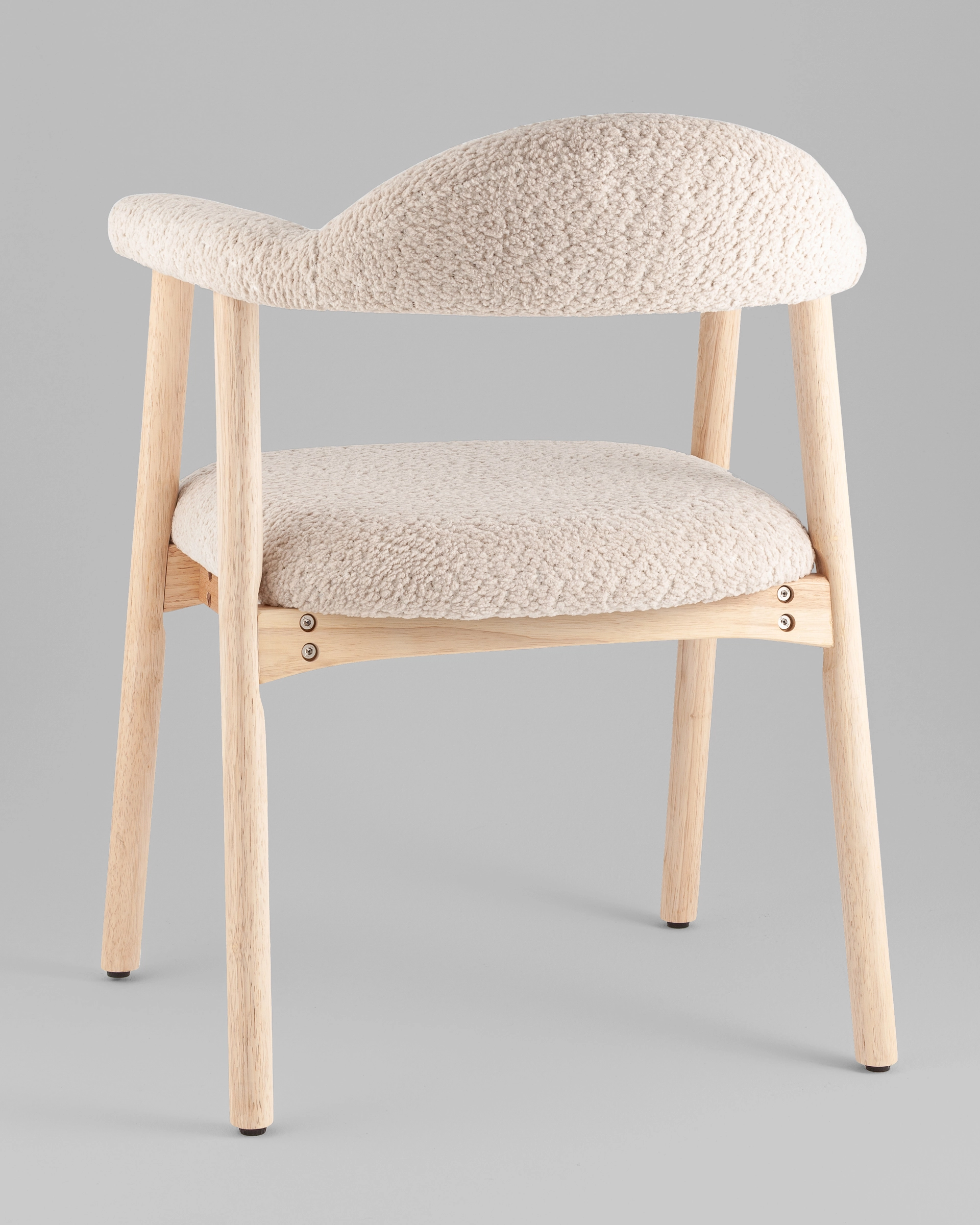 Стул обеденный Shredo бежевый шенилл светлое дерево 2 шт.