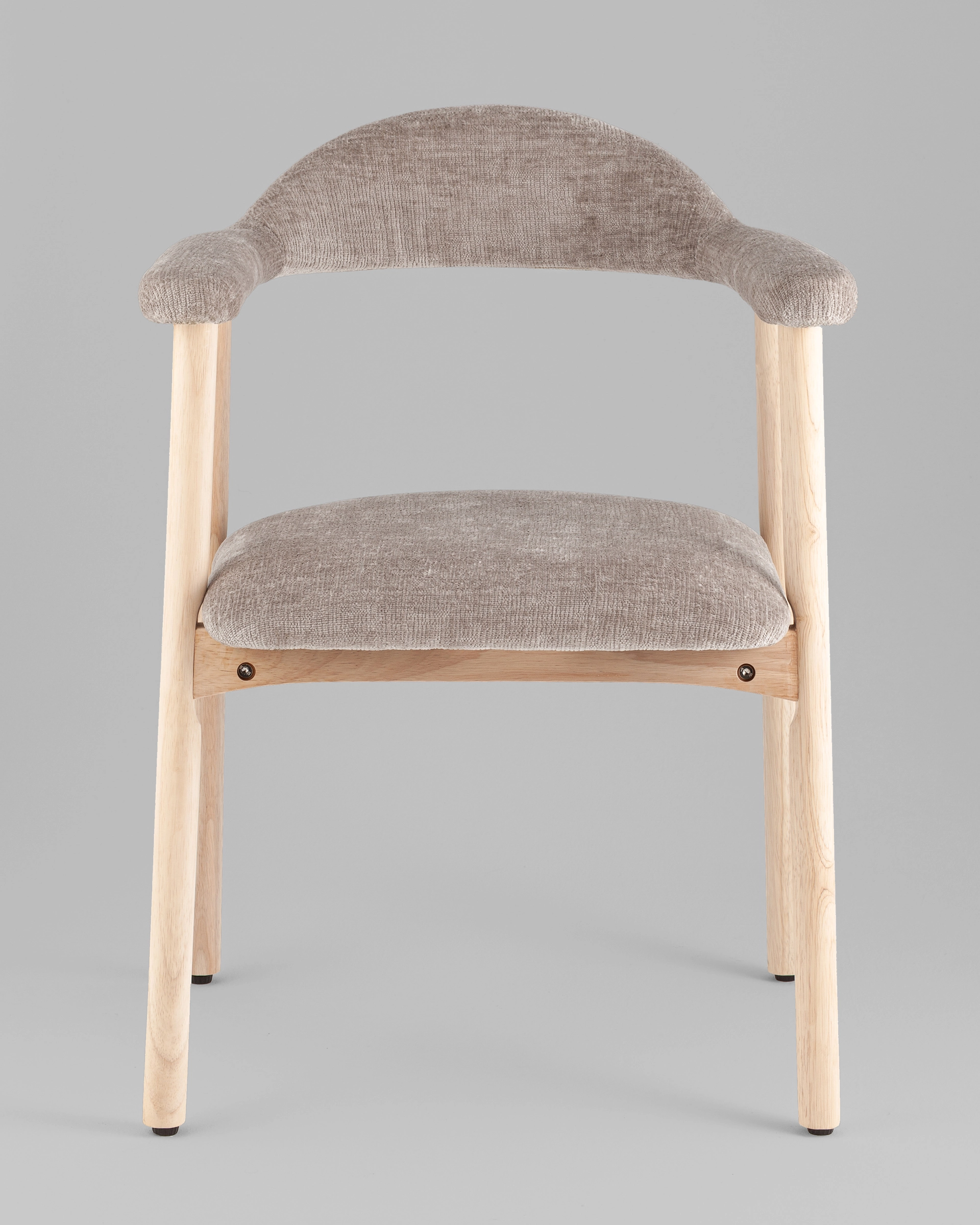 Стул обеденный Shredo серый шенилл светлое дерево 2 шт.