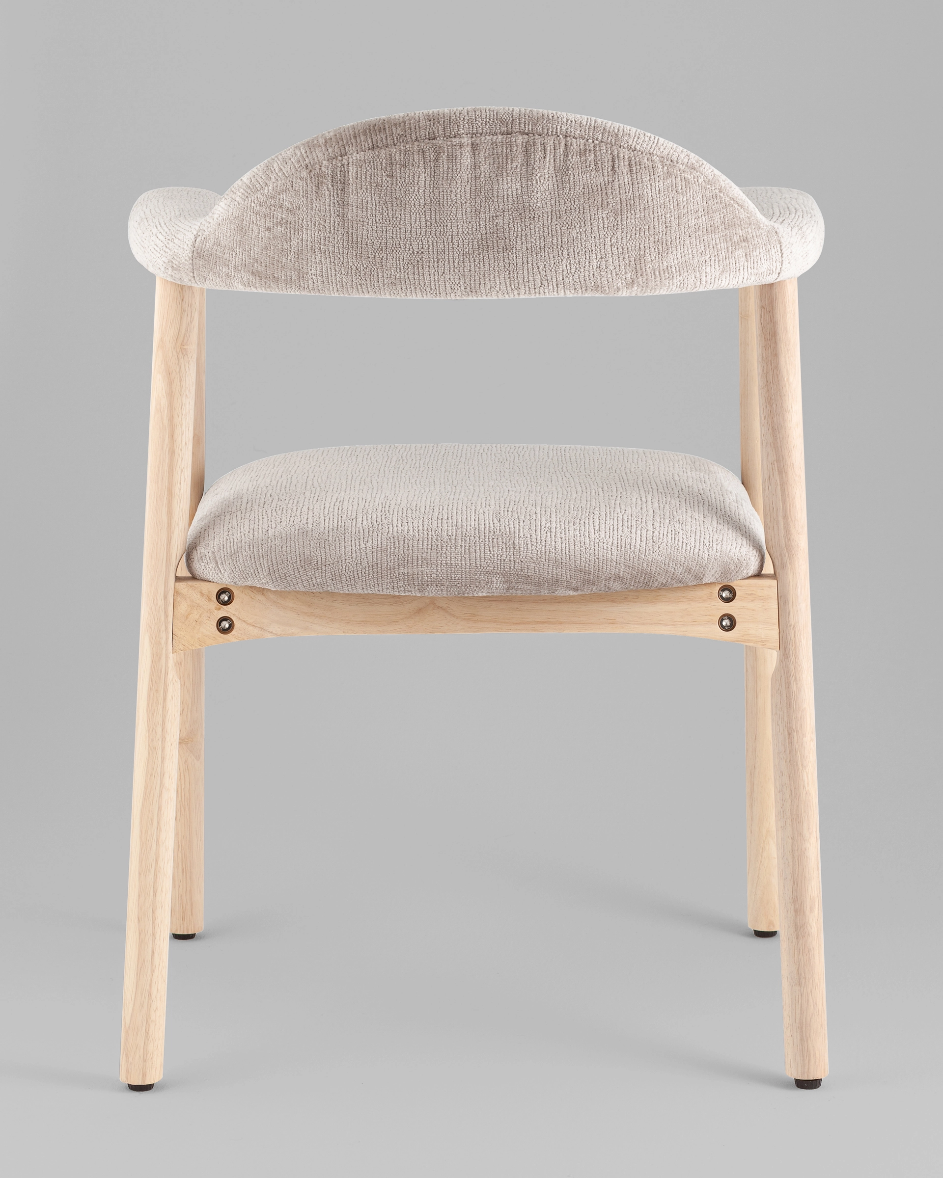 Стул обеденный Shredo серый шенилл светлое дерево 2 шт.