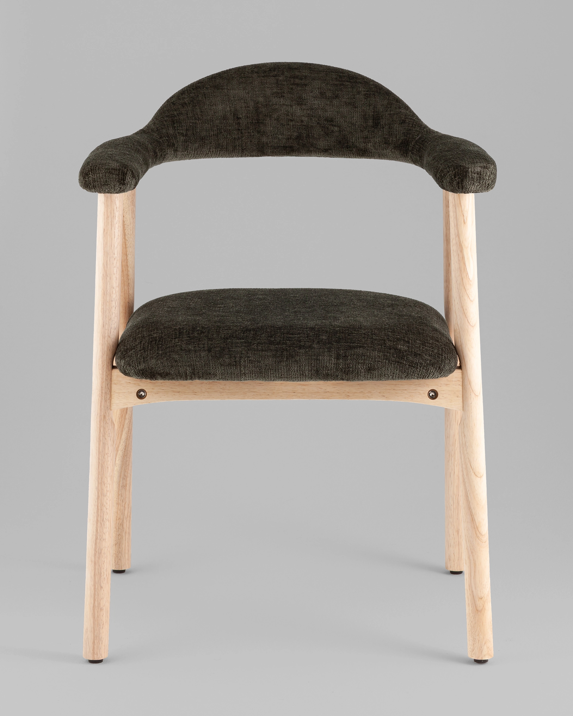 Стул обеденный Shredo темно-зеленый шенилл светлое дерево 2 шт.