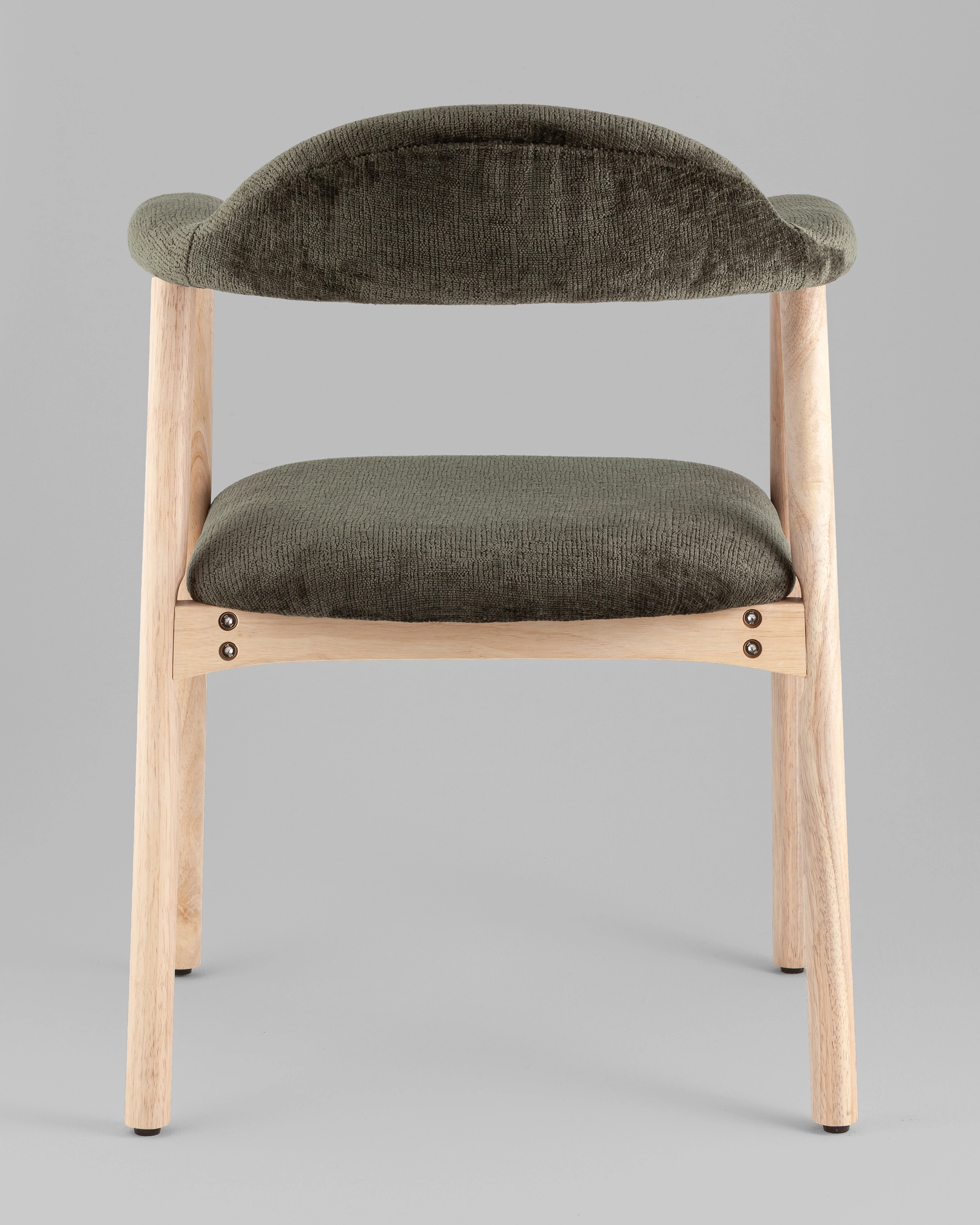 Стул обеденный Shredo темно-зеленый шенилл светлое дерево 2 шт.