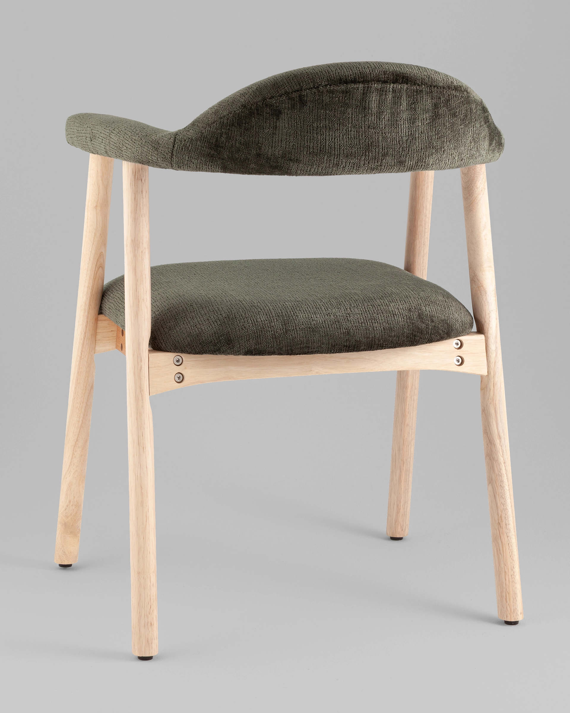 Стул обеденный Shredo темно-зеленый шенилл светлое дерево 2 шт.