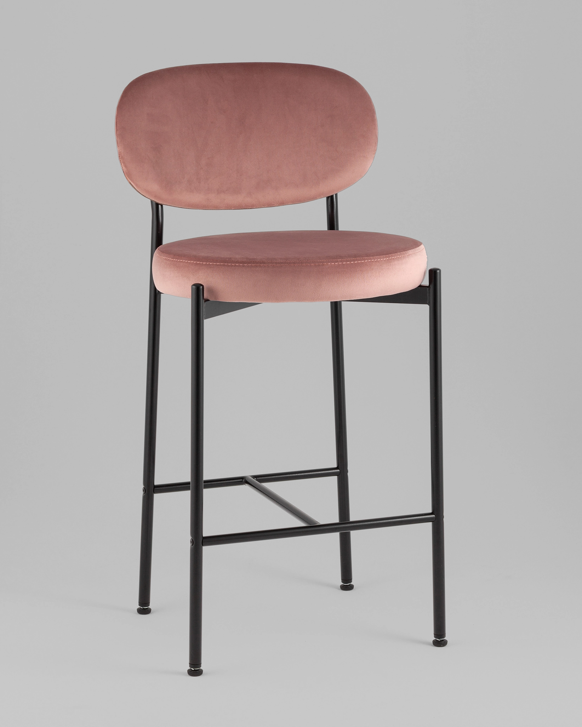 Стул полубарный Бриф VD велюр пыльно-розовый 2 шт.