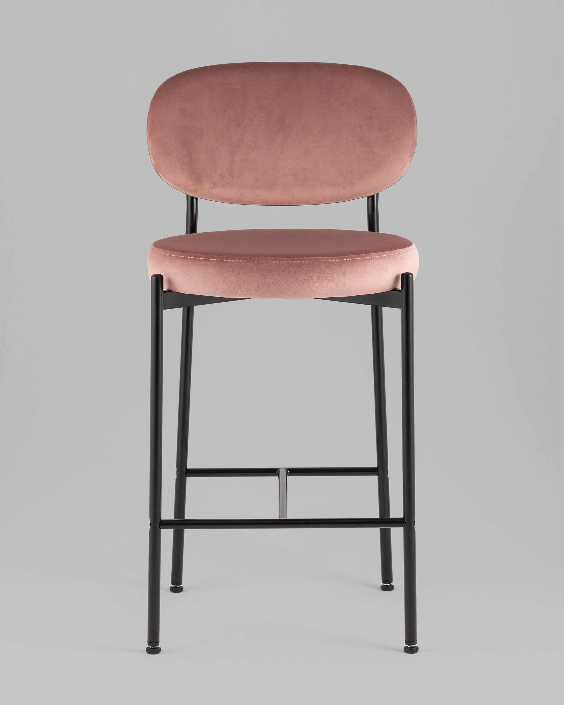Стул полубарный Бриф VD велюр пыльно-розовый 2 шт.