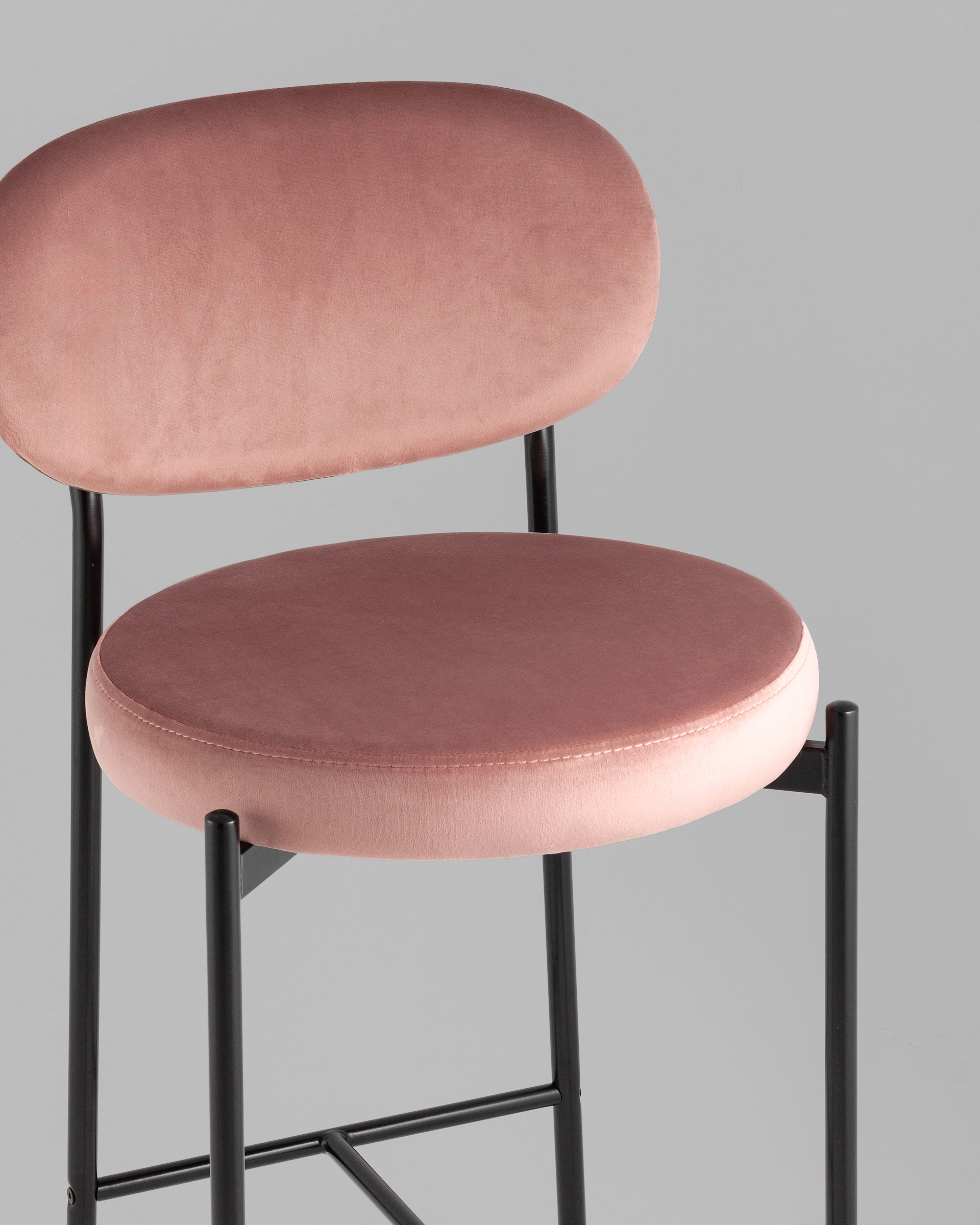 Стул полубарный Бриф VD велюр пыльно-розовый 2 шт.