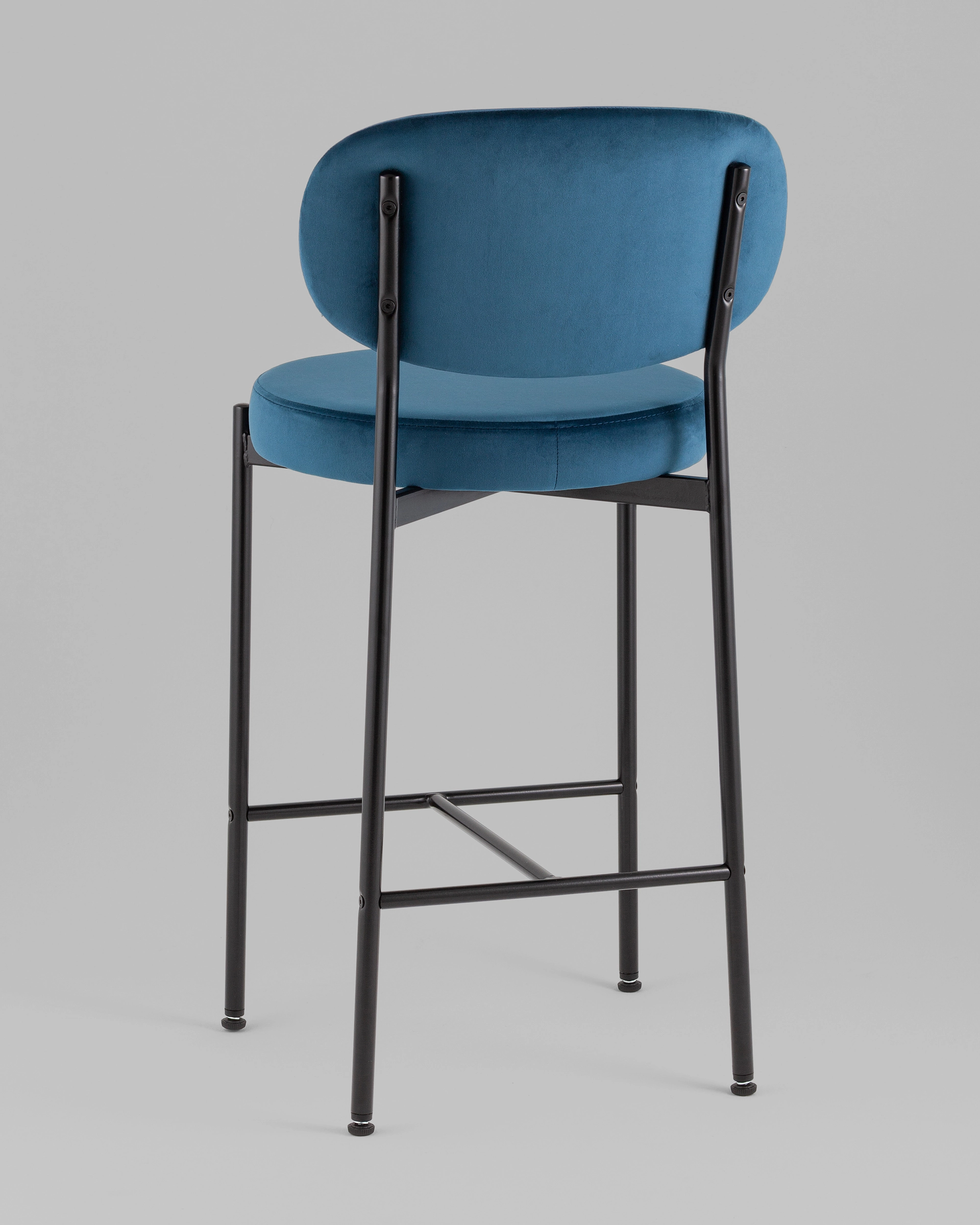 Стул полубарный Бриф VD велюр синий 2 шт.