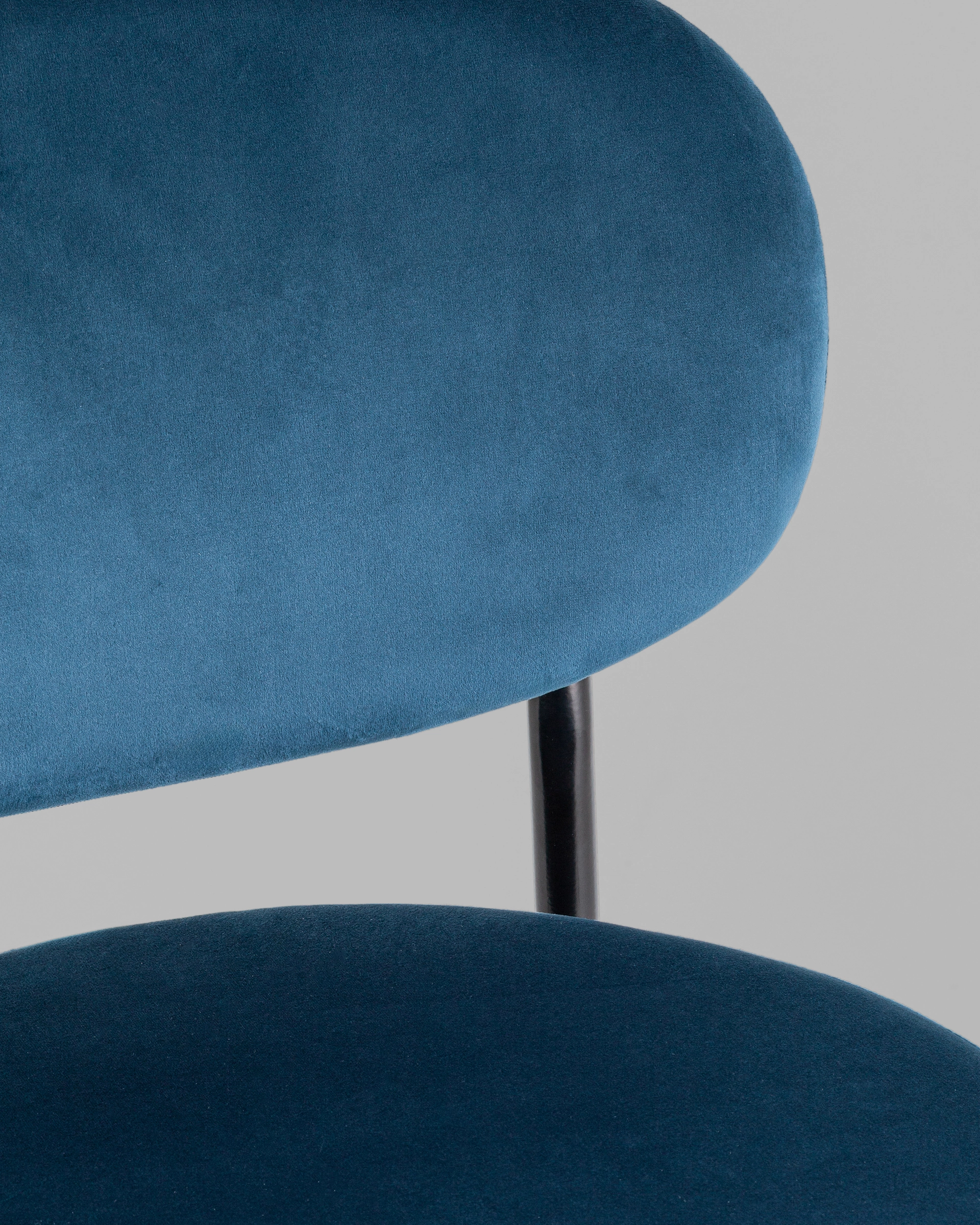 Стул полубарный Бриф VD велюр синий 2 шт.