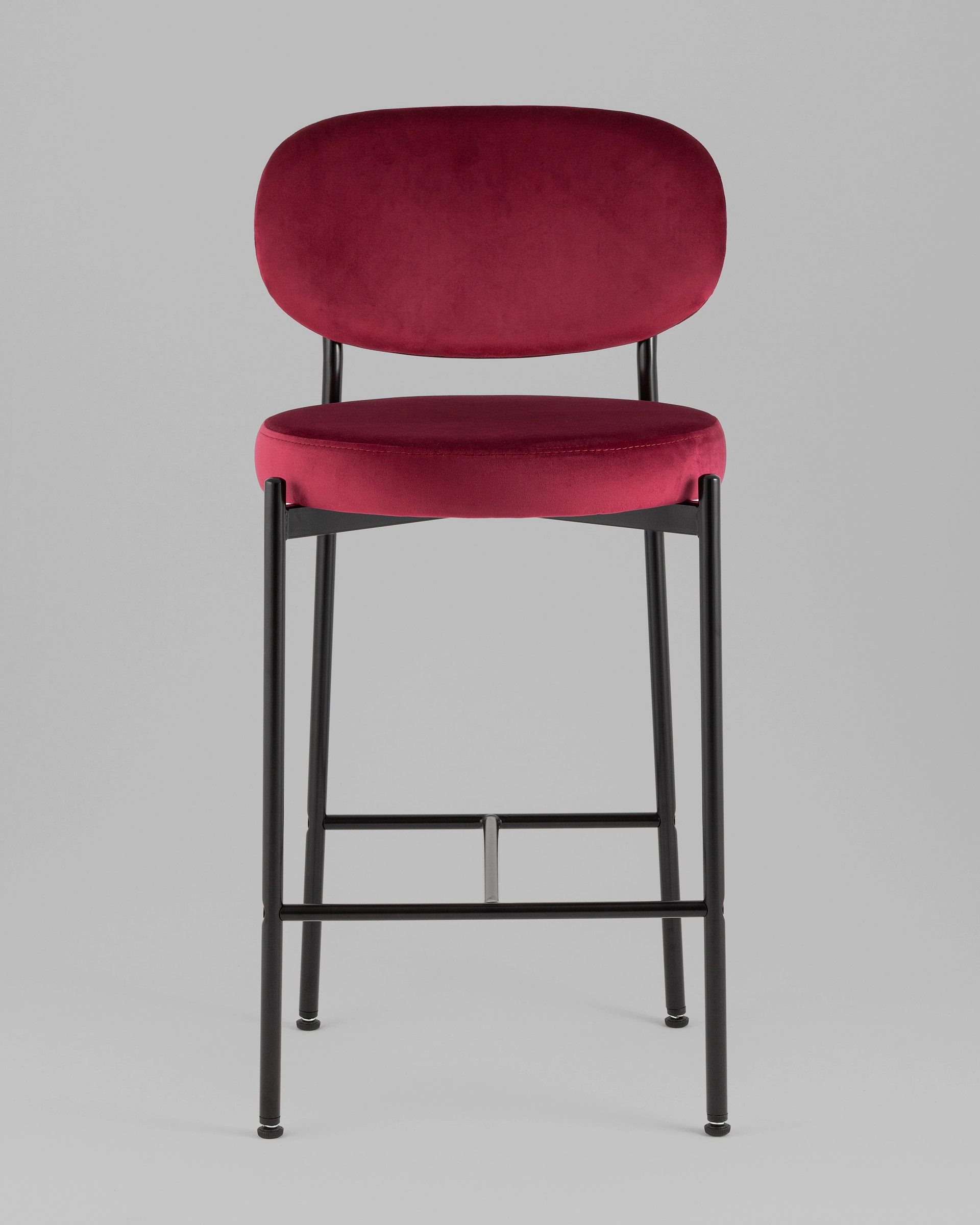 Стул полубарный Бриф VD велюр винный