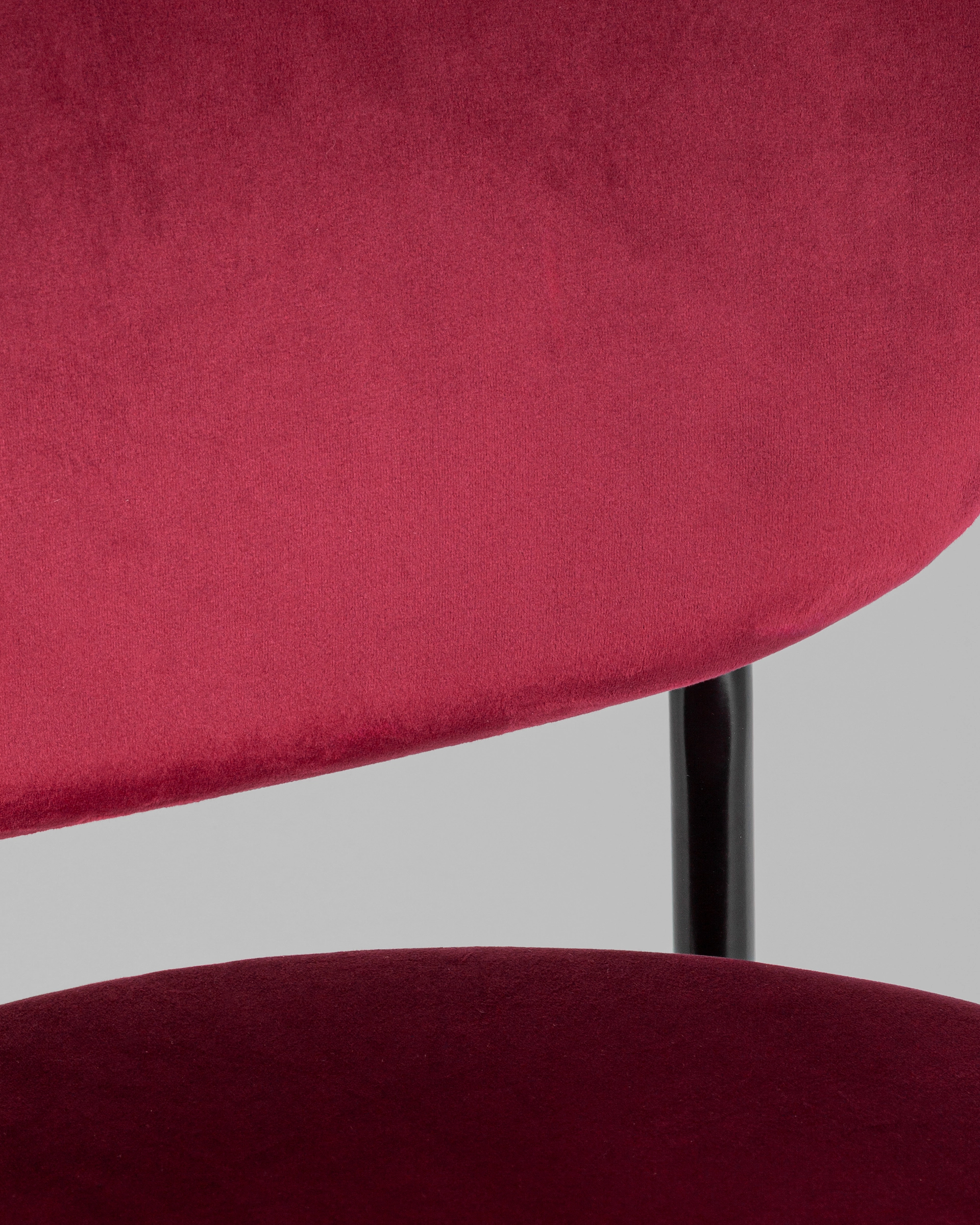 Стул полубарный Бриф VD велюр винный