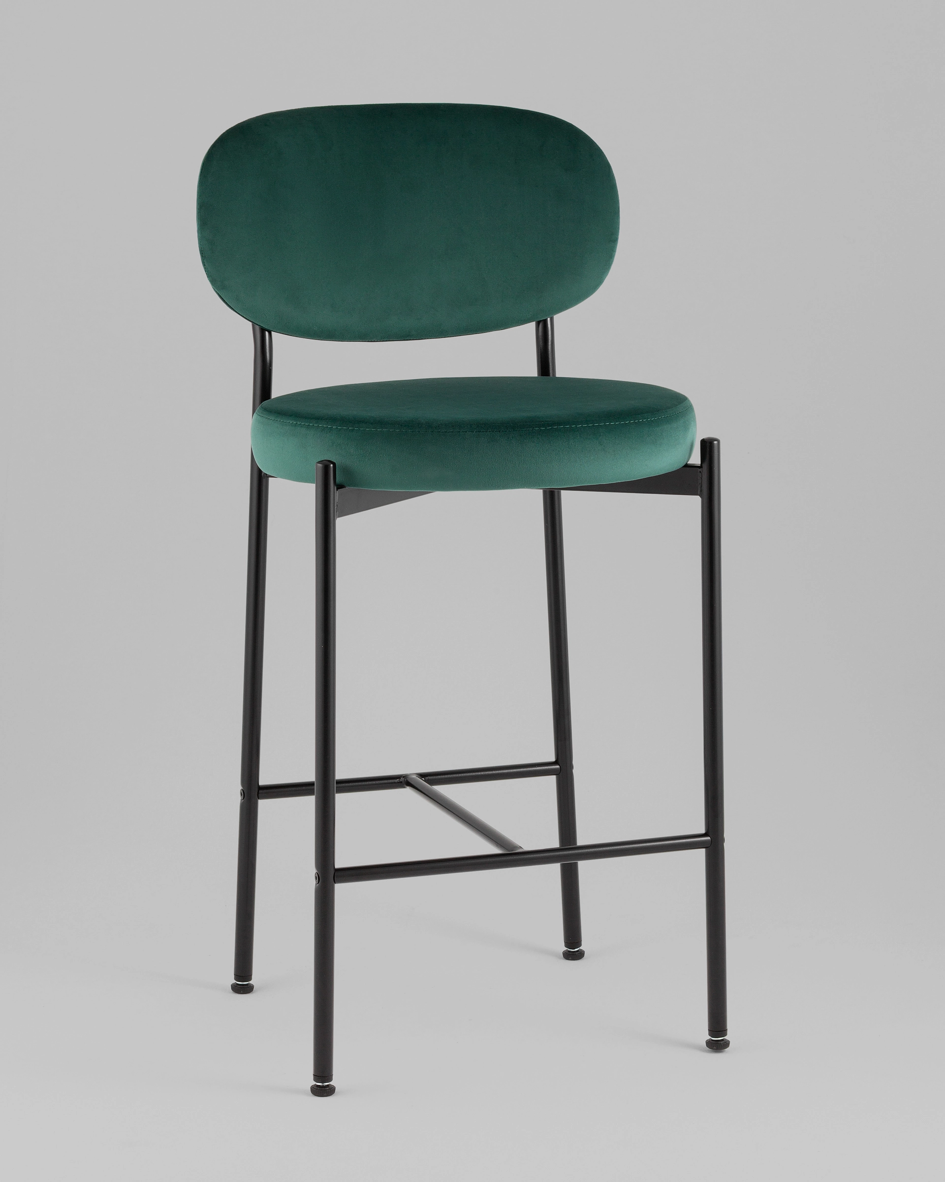 Стул полубарный Бриф VD велюр зеленый