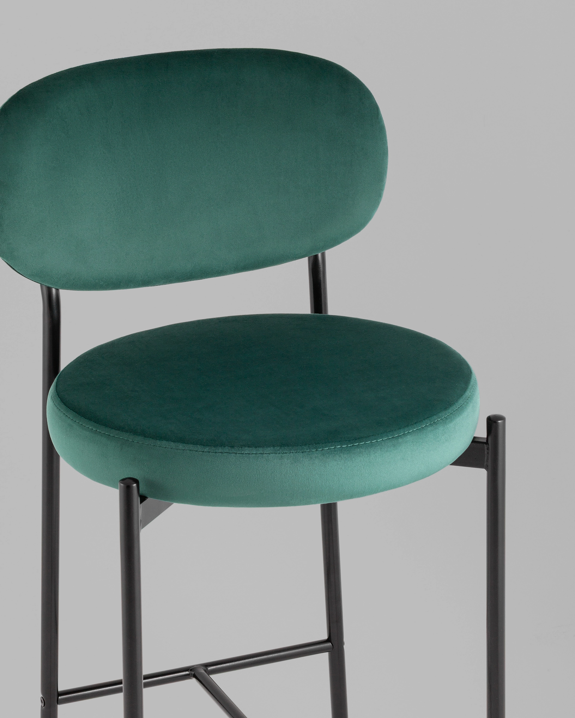 Стул полубарный Бриф VD велюр зеленый 2 шт.