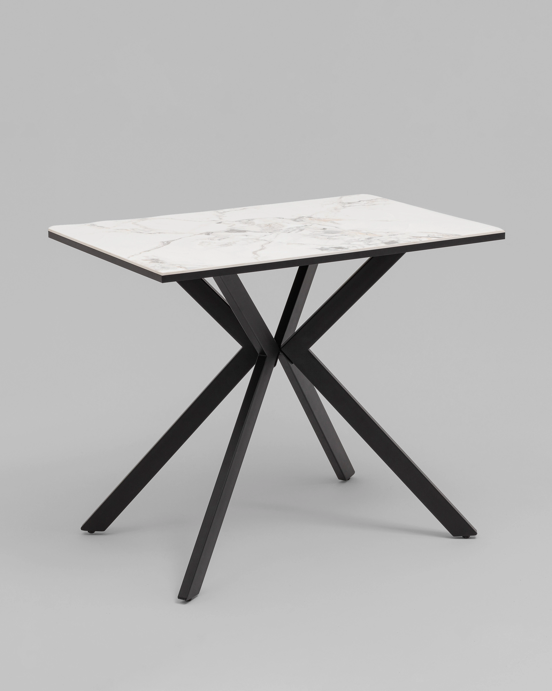 Стол Мармер мини нераскладной 90х60х75 см, GOLD JADE, подстолье металл черный