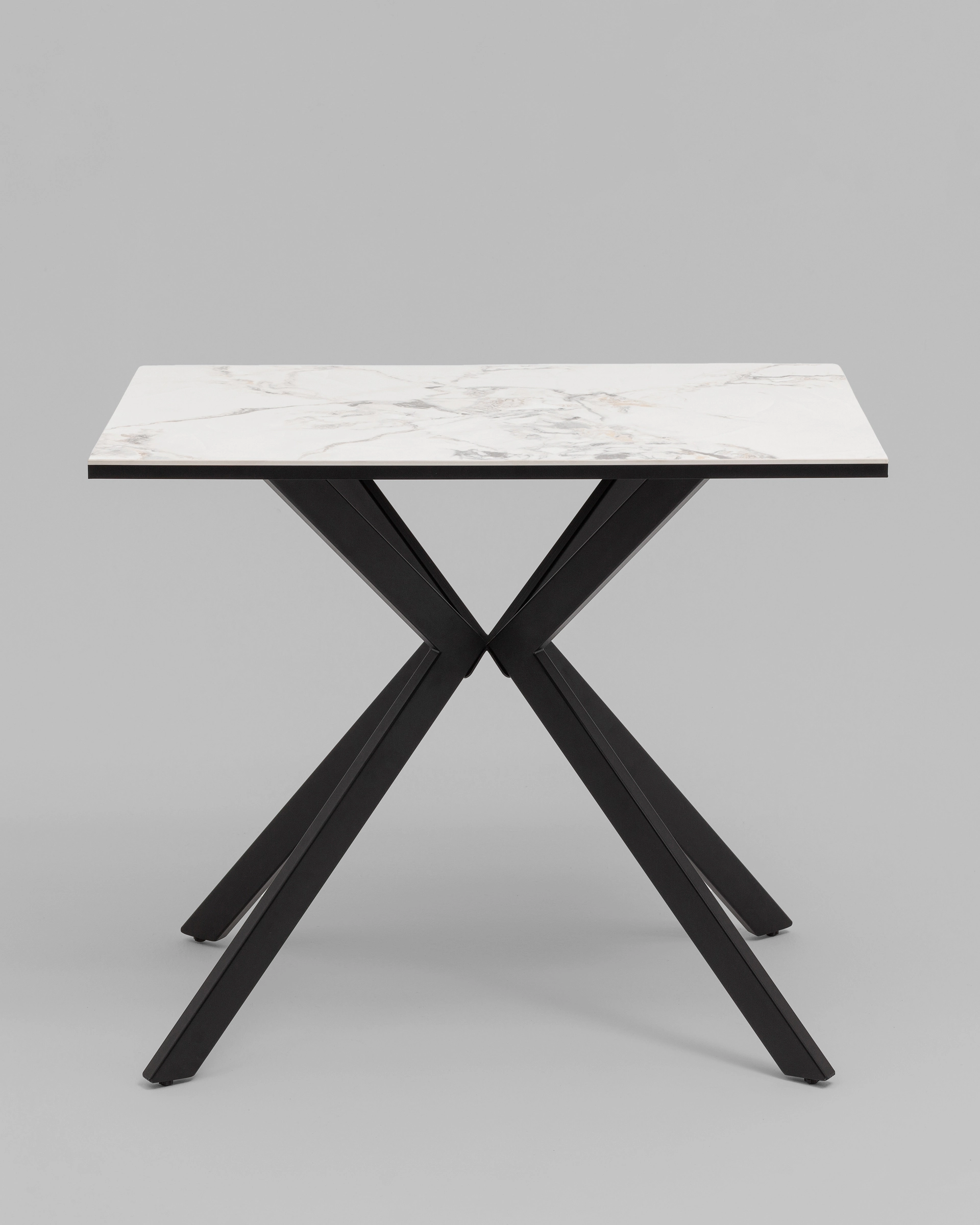 Стол Мармер мини нераскладной 90х60х75 см, GOLD JADE, подстолье металл черный