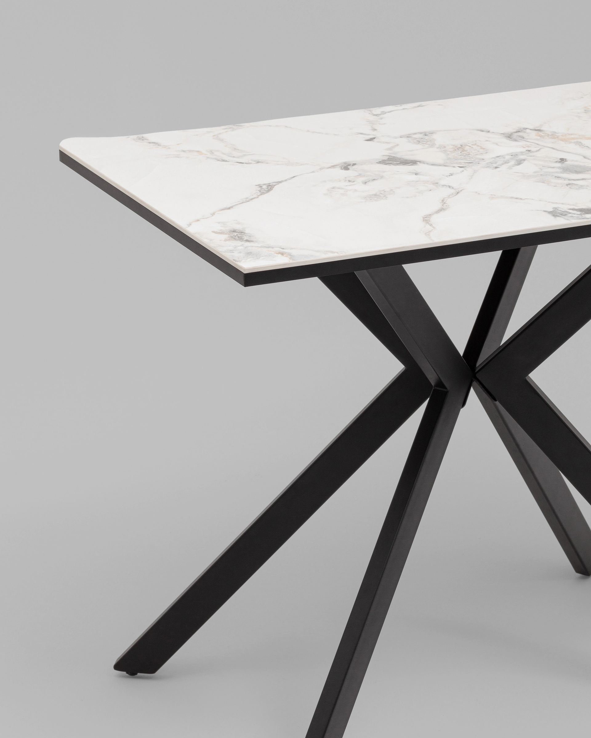 Стол Мармер мини нераскладной 90х60х75 см, GOLD JADE, подстолье металл черный