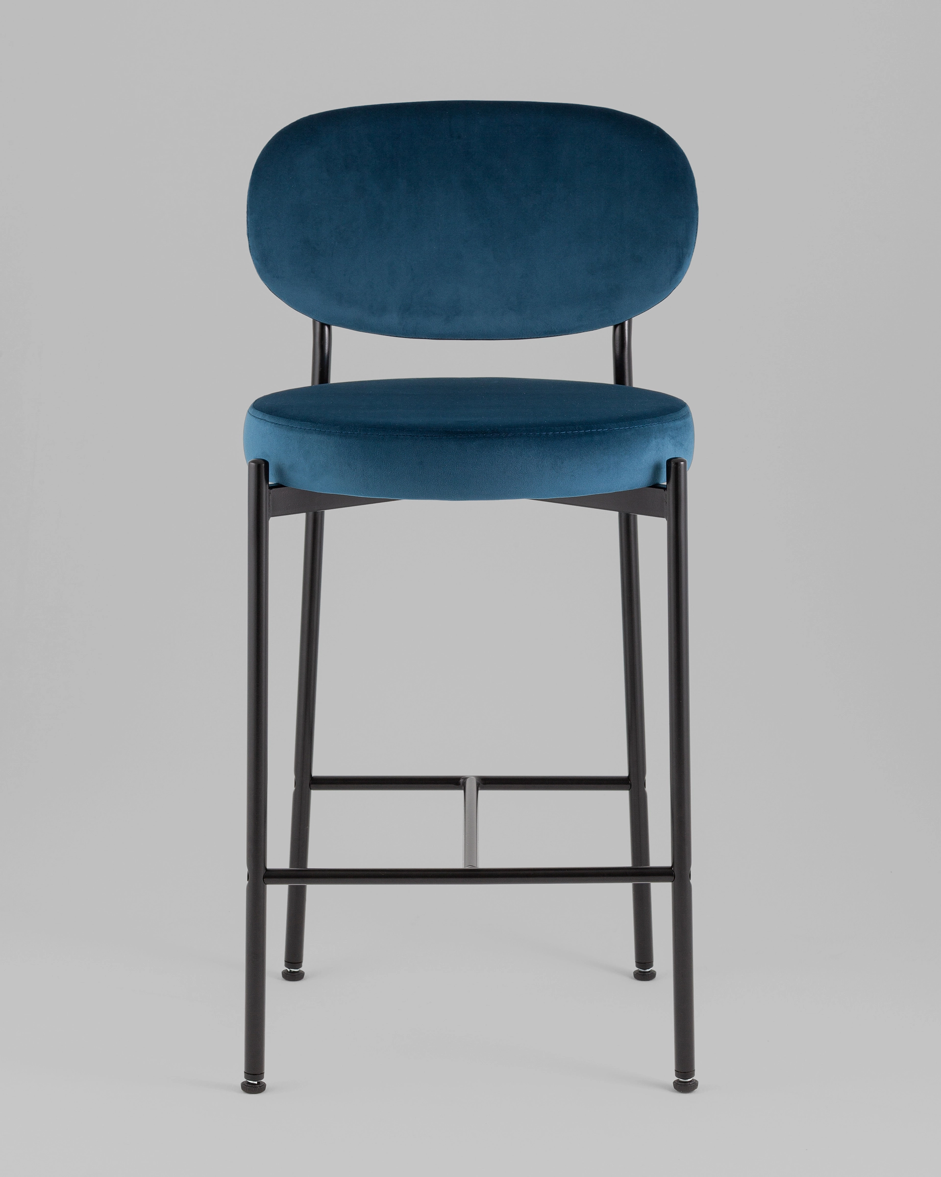 Стул полубарный Бриф VD велюр синий