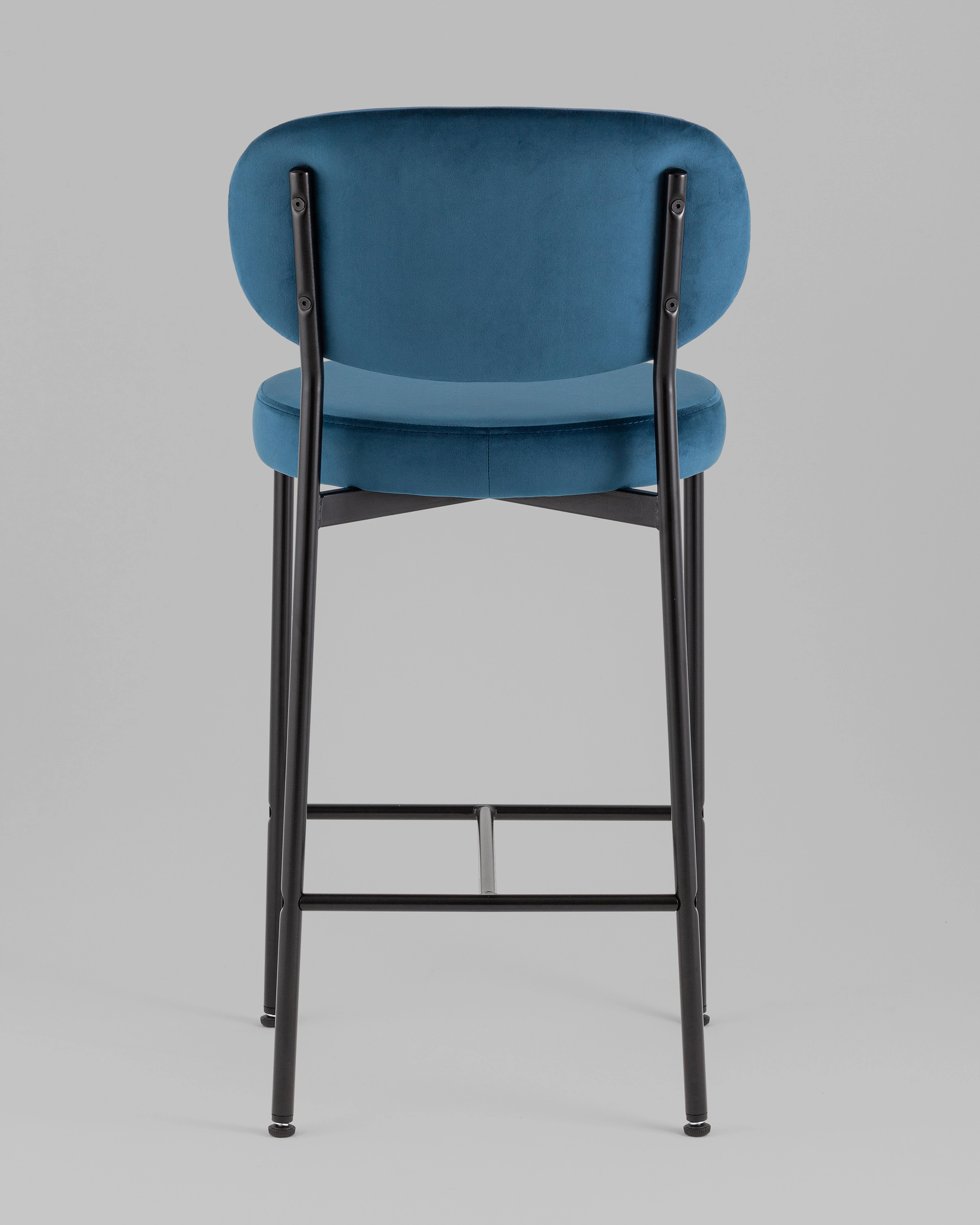 Стул полубарный Бриф VD велюр синий