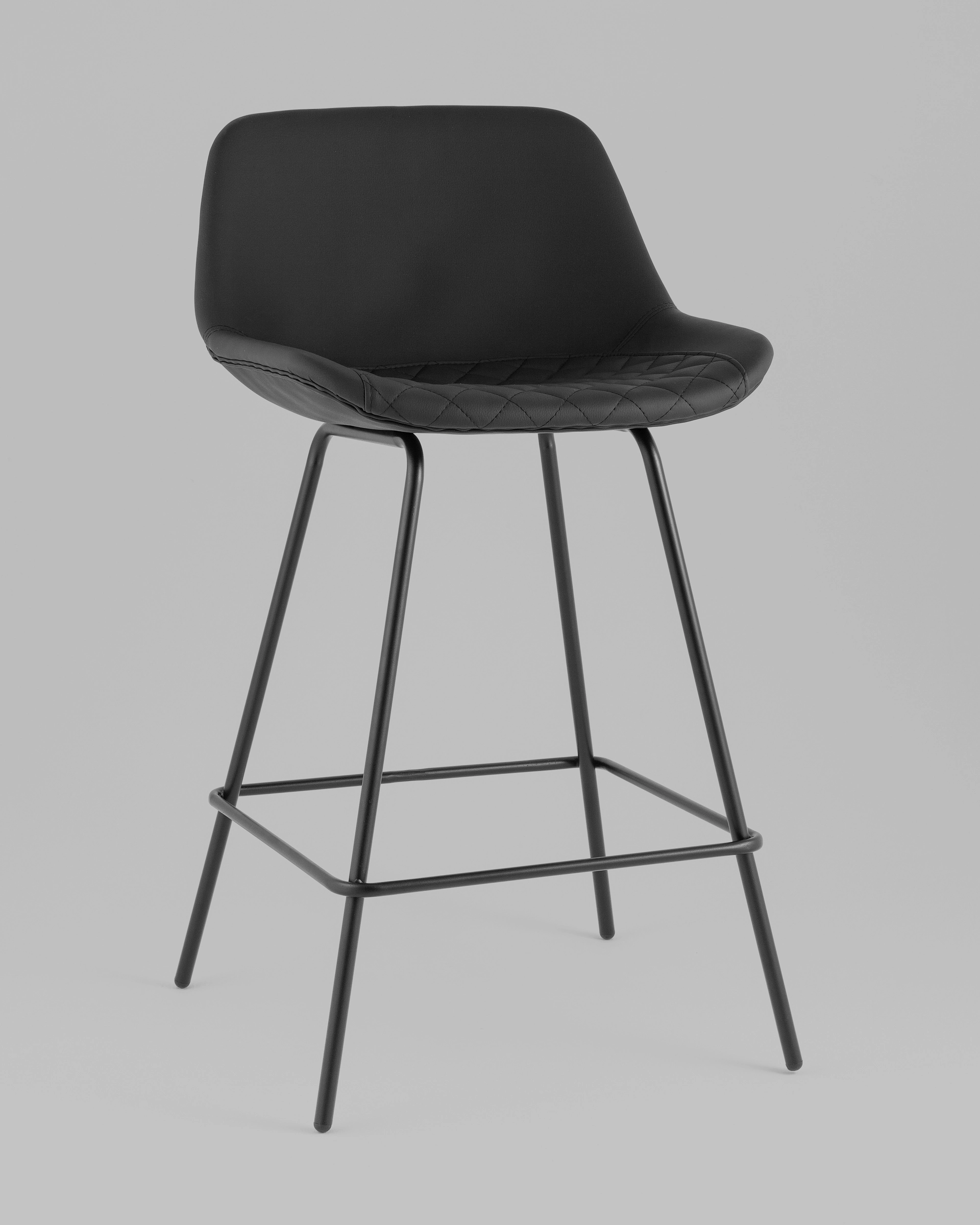 Стул полубарный Деймон экокожа черный