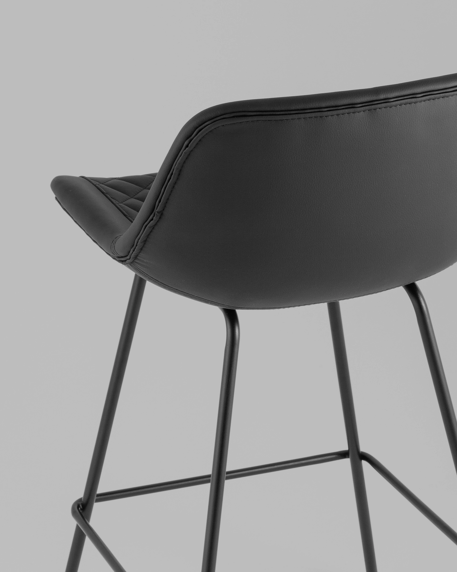 Стул полубарный Деймон экокожа черный