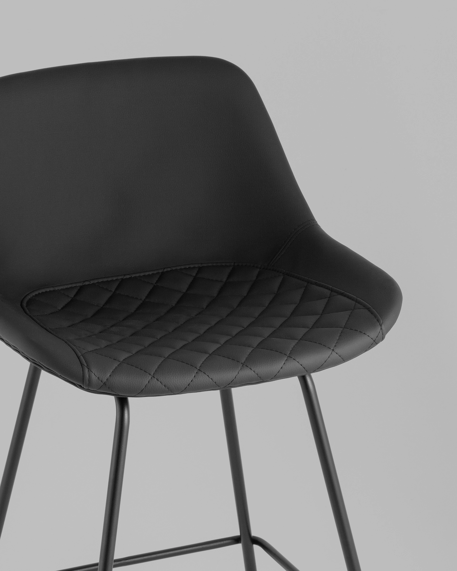 Стул полубарный Деймон экокожа черный