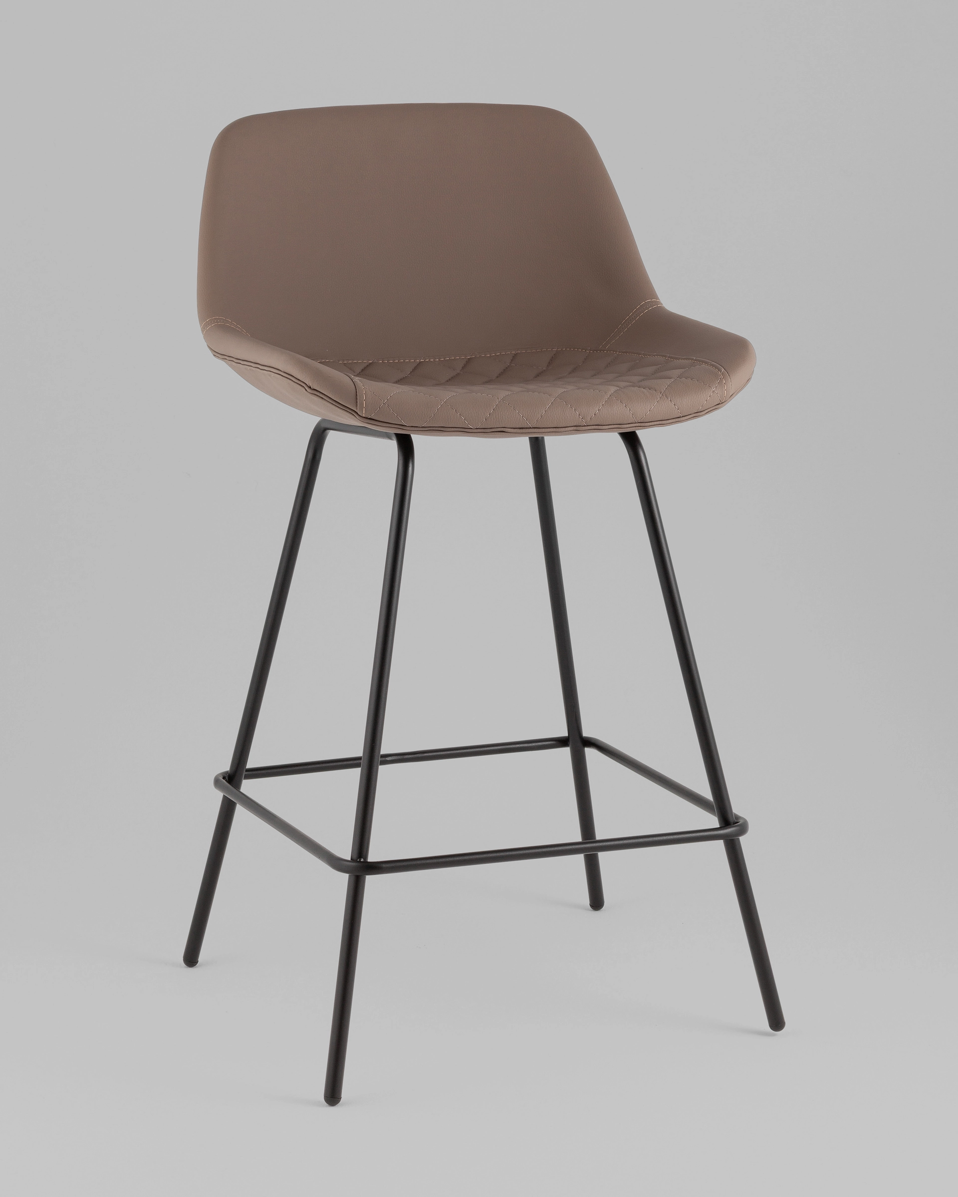 Стул полубарный Деймон экокожа коричневый