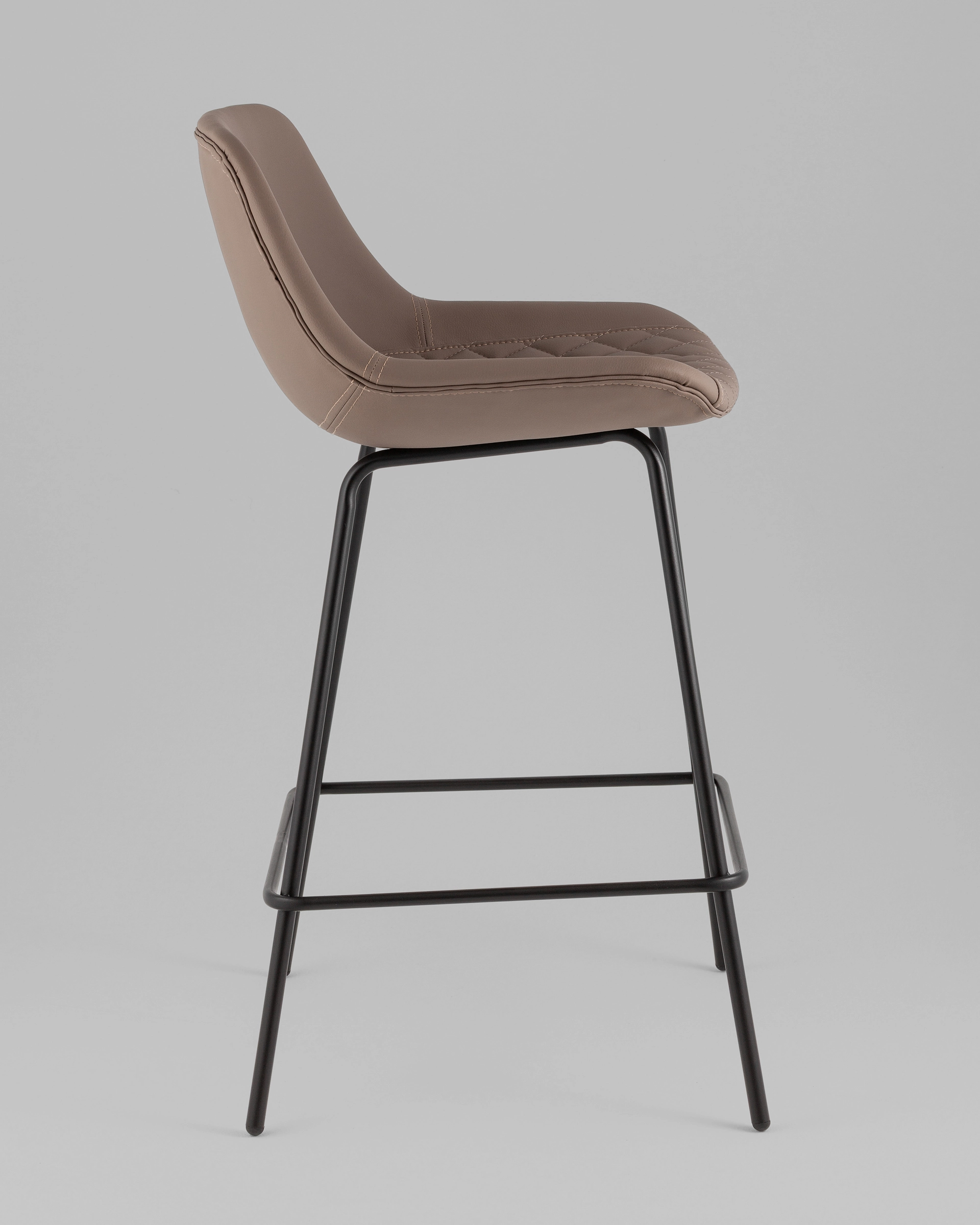 Стул полубарный Деймон экокожа коричневый