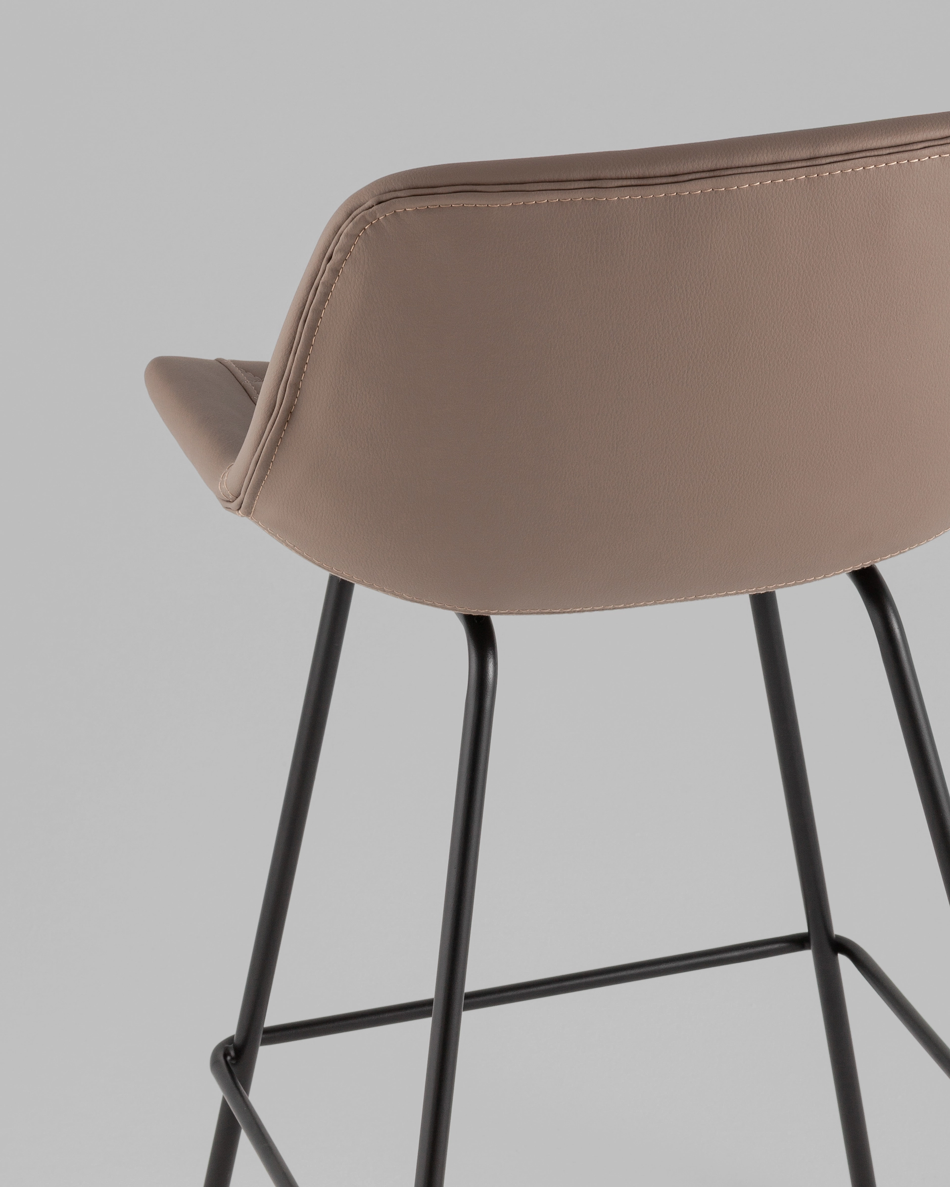 Стул полубарный Деймон экокожа коричневый