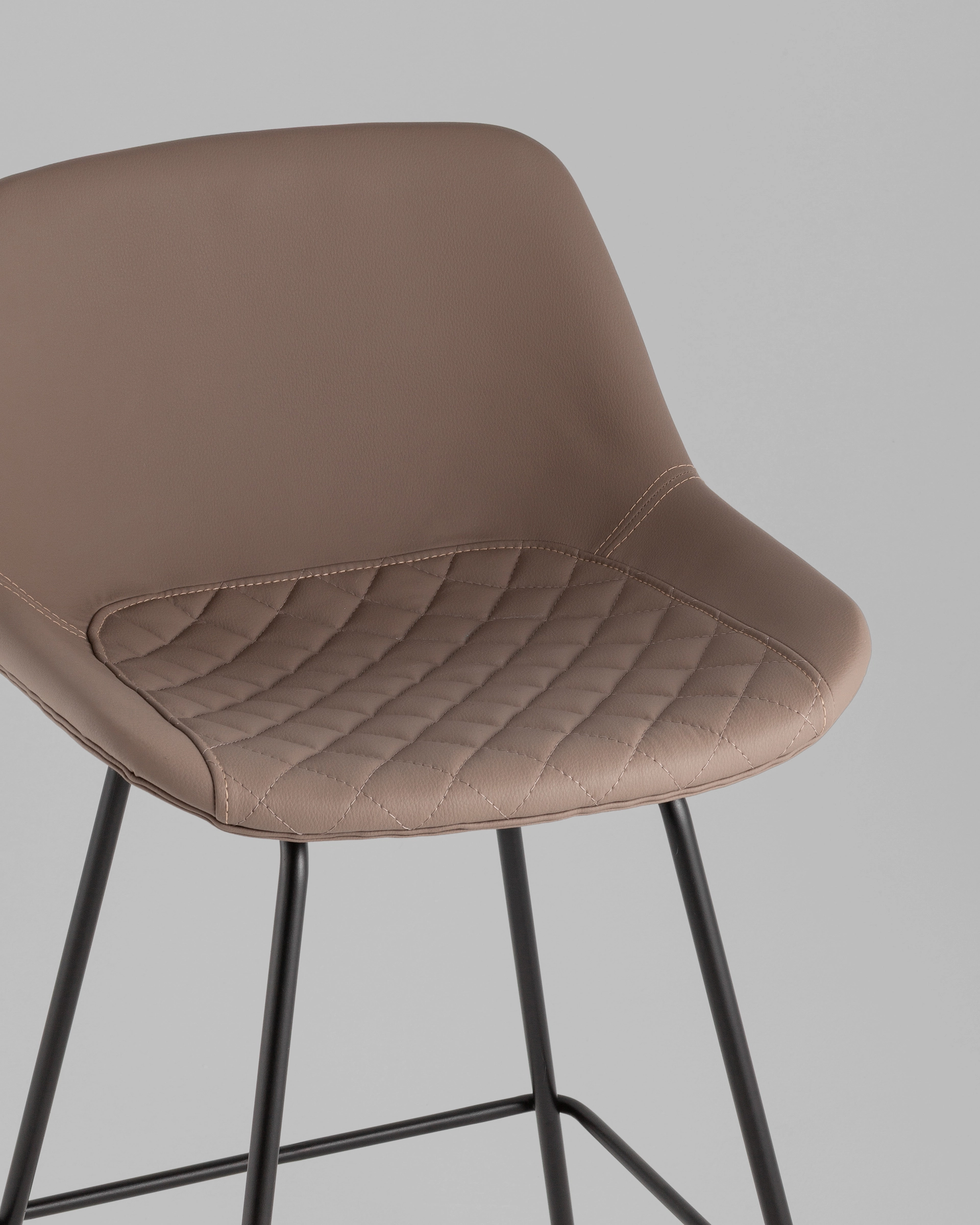 Стул полубарный Деймон экокожа коричневый