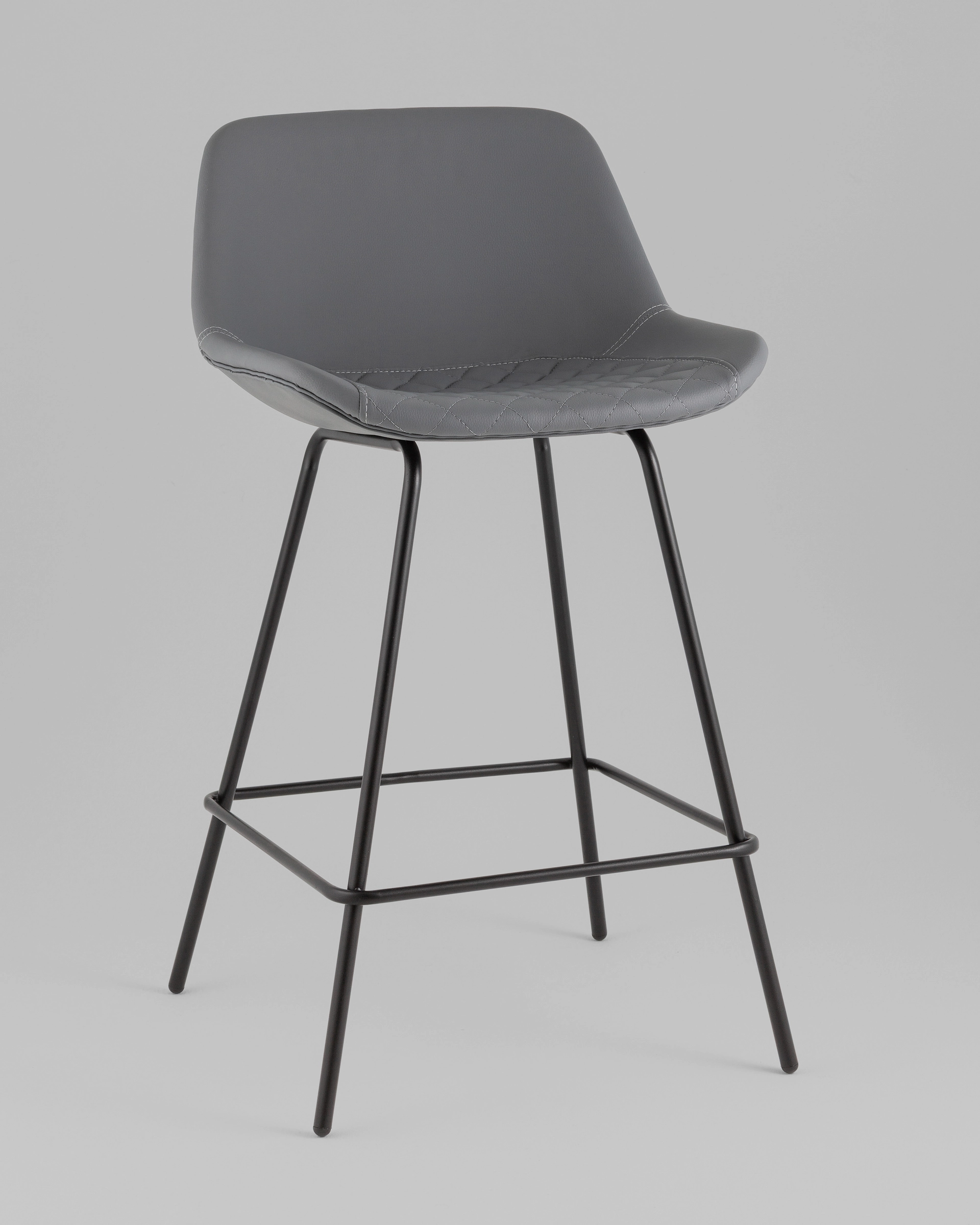 Стул полубарный Деймон экокожа серый