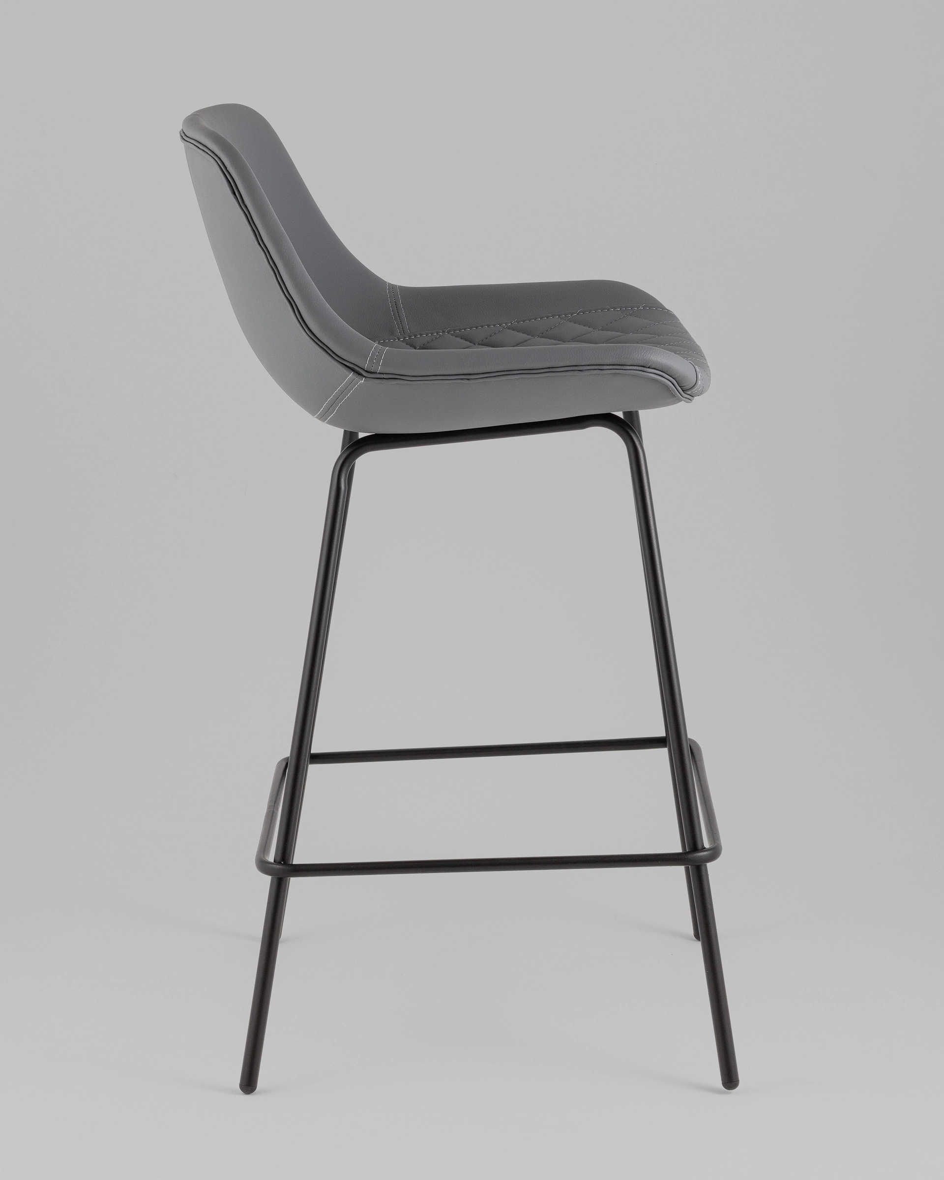Стул полубарный Деймон экокожа серый