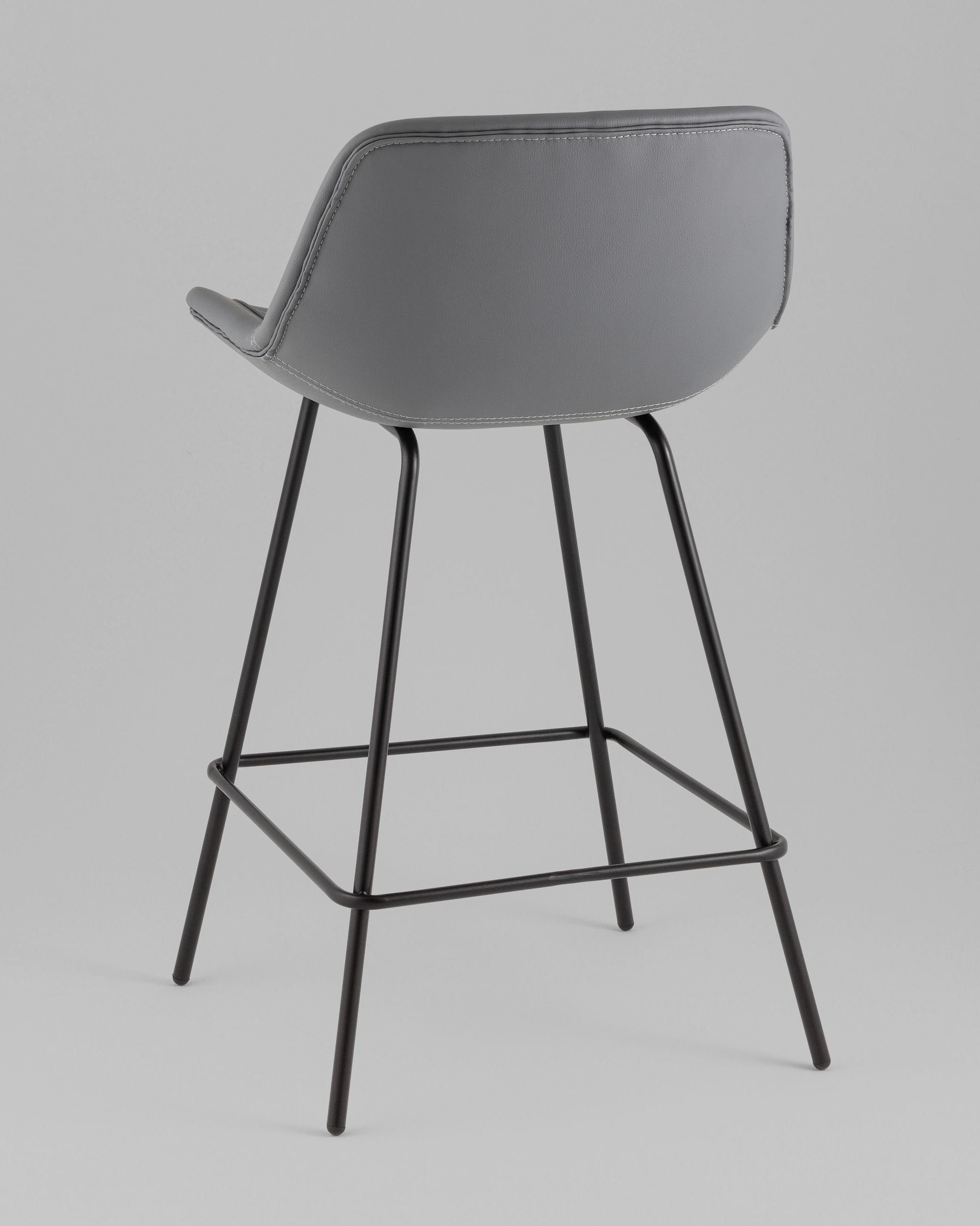 Стул полубарный Деймон экокожа серый