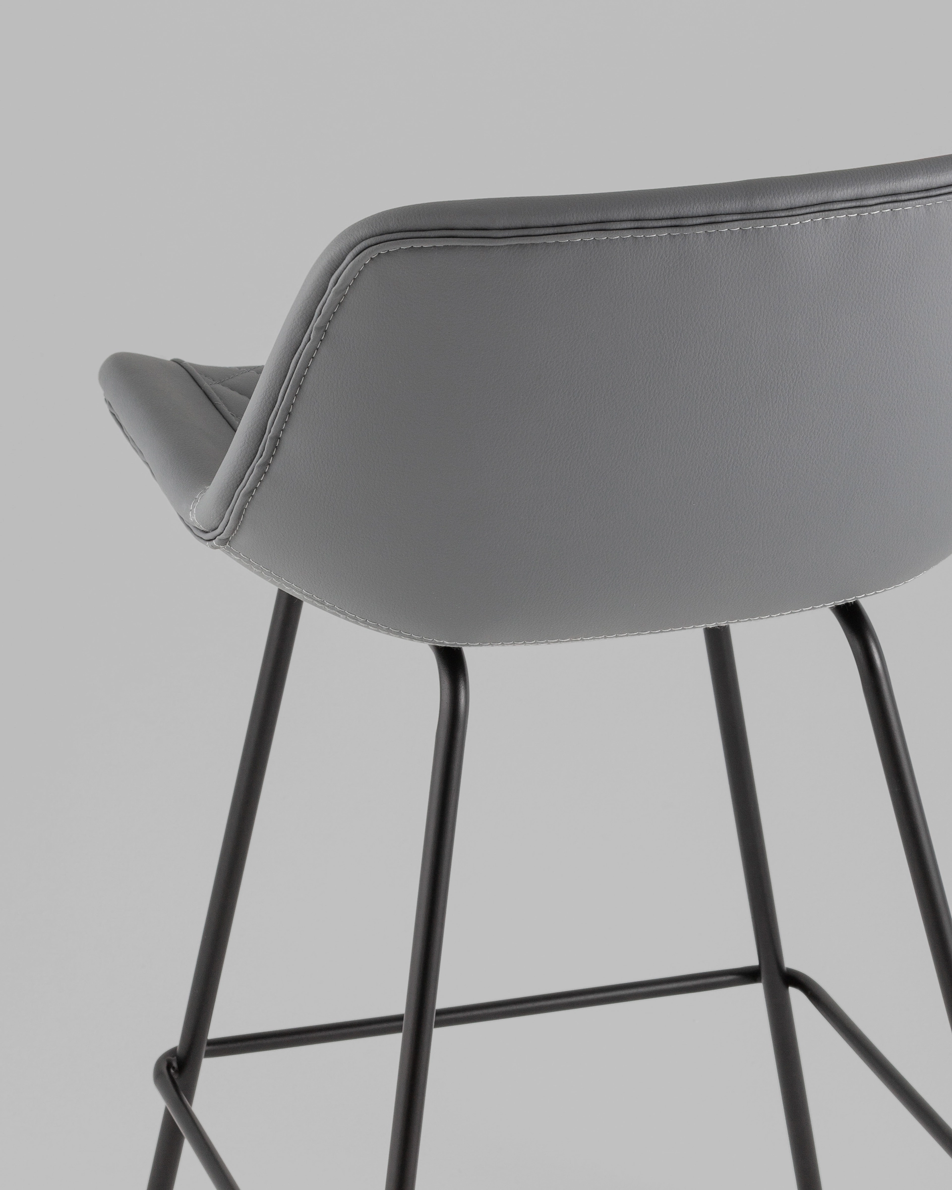 Стул полубарный Деймон экокожа серый