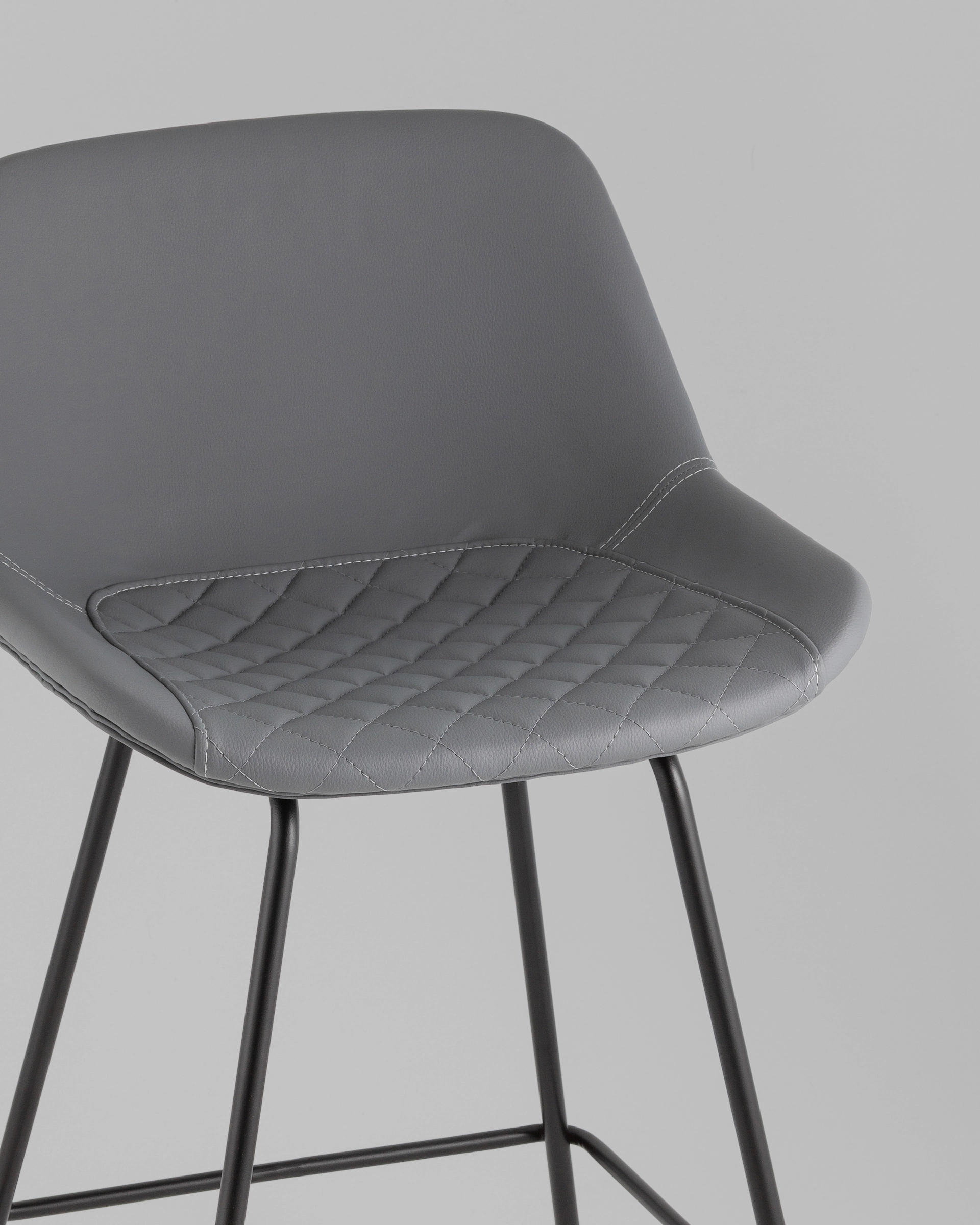 Стул полубарный Деймон экокожа серый