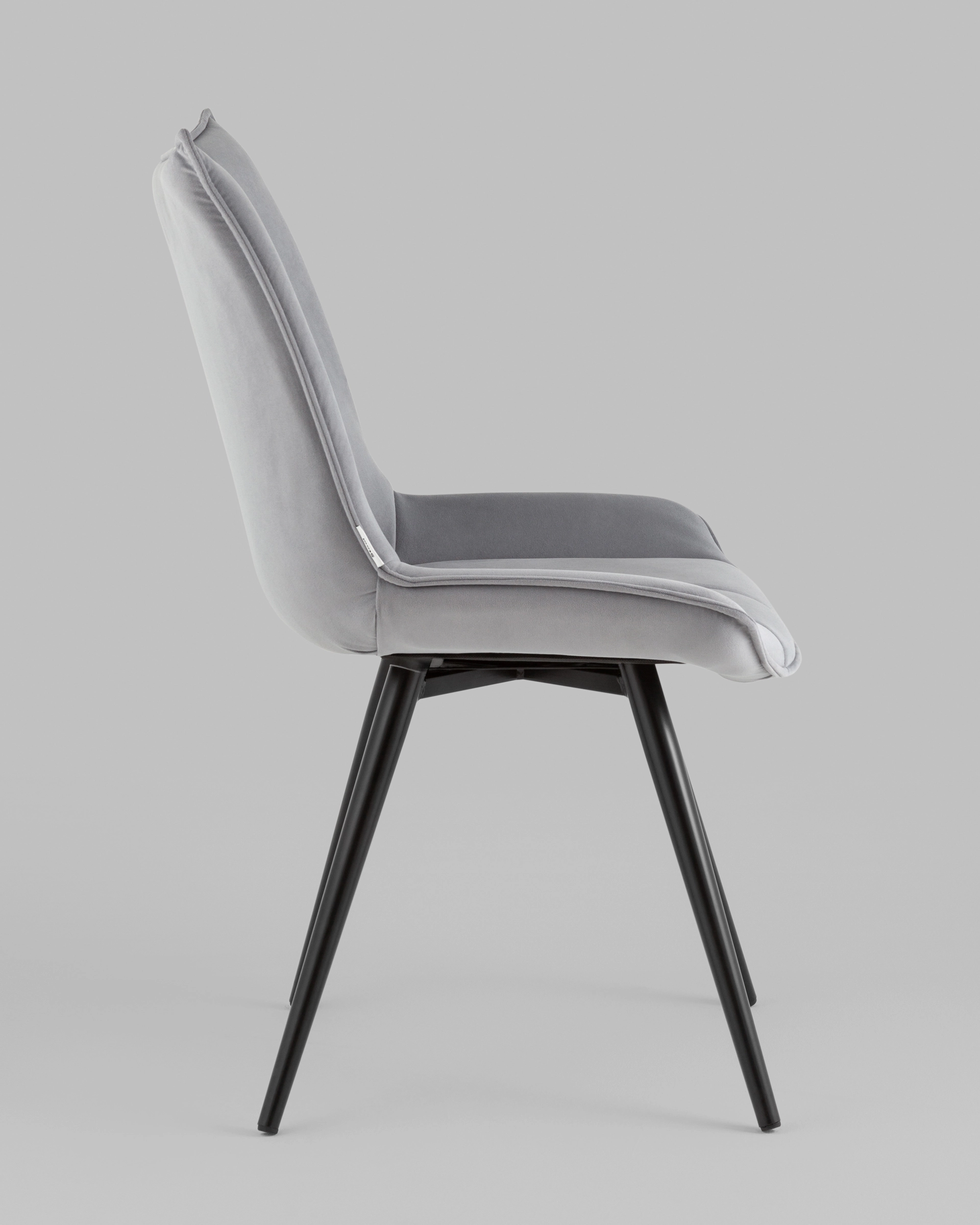 Стул вращающийся Робб велюр серый