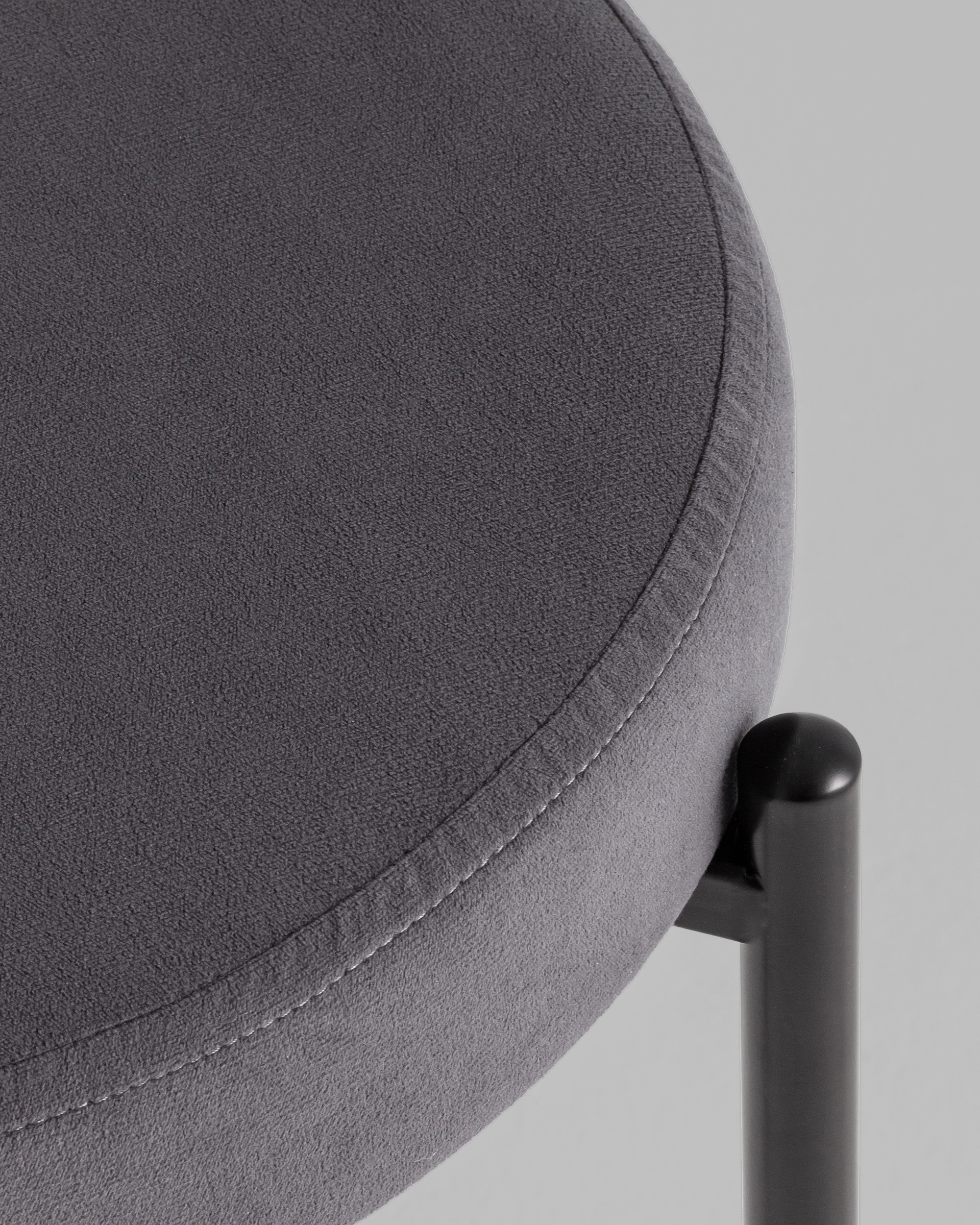 Табурет Бриф Original велюр серый