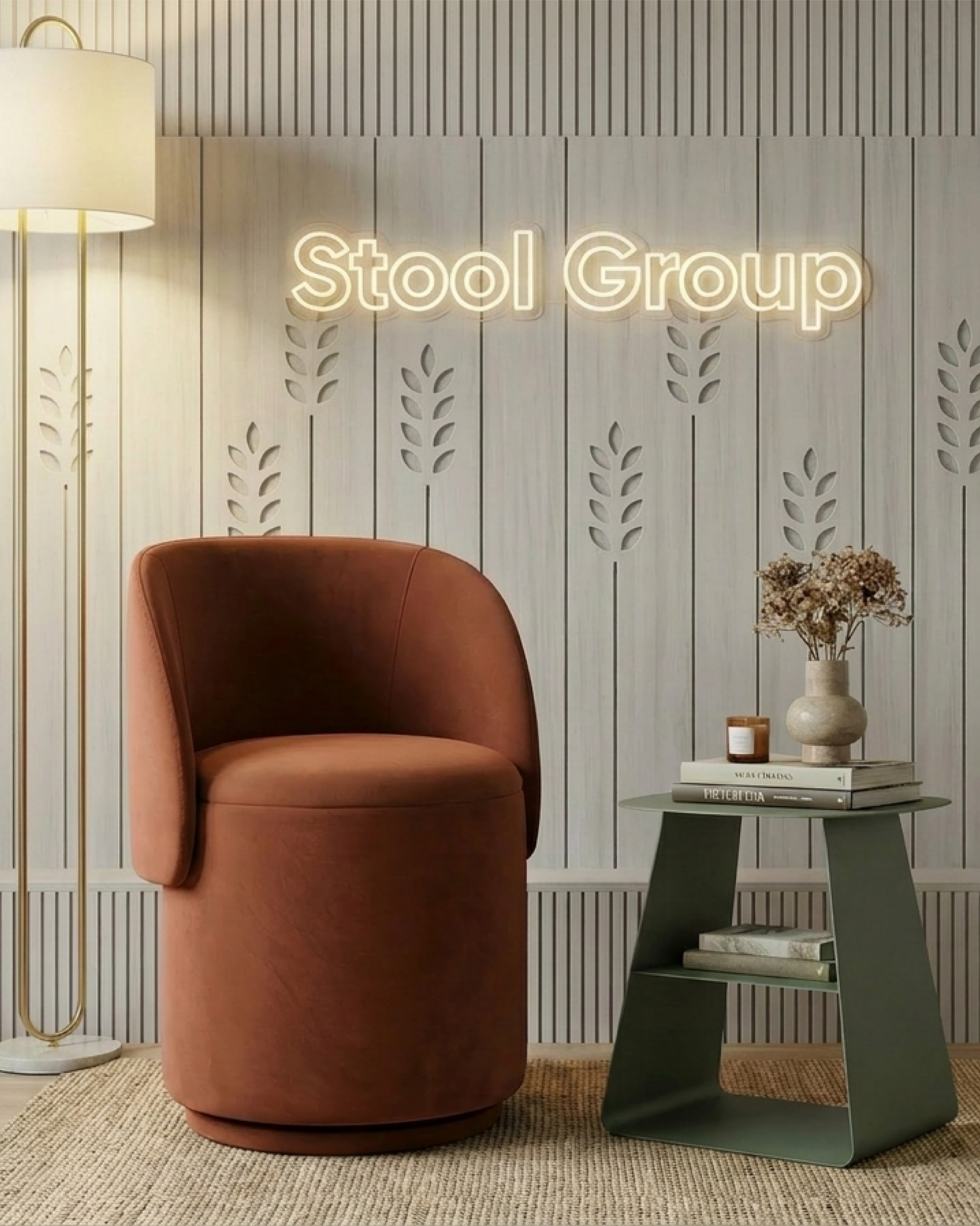 Журнальный столик Leyre металл зеленый