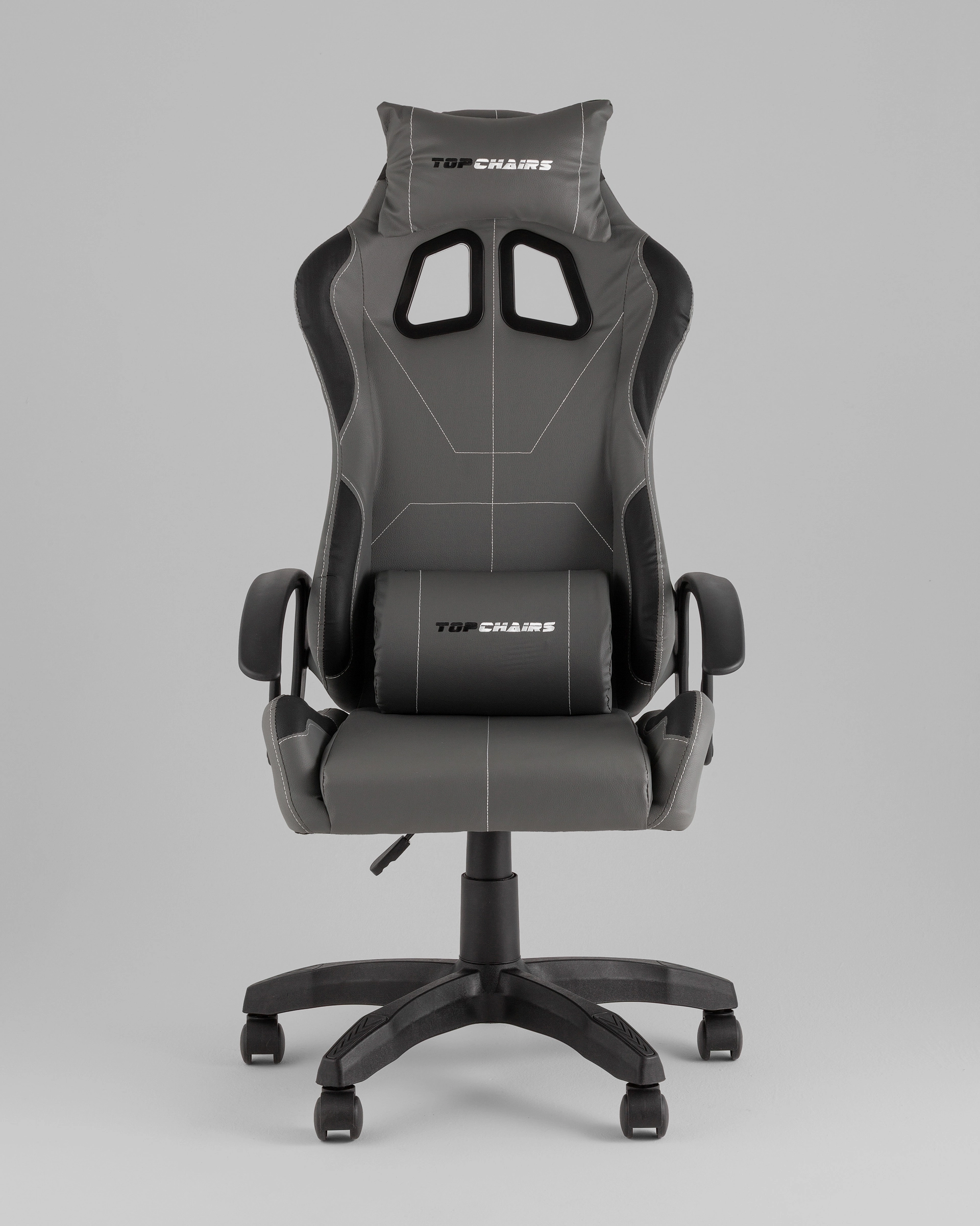 Кресло спортивное TopChairs Wyvern серо-черный