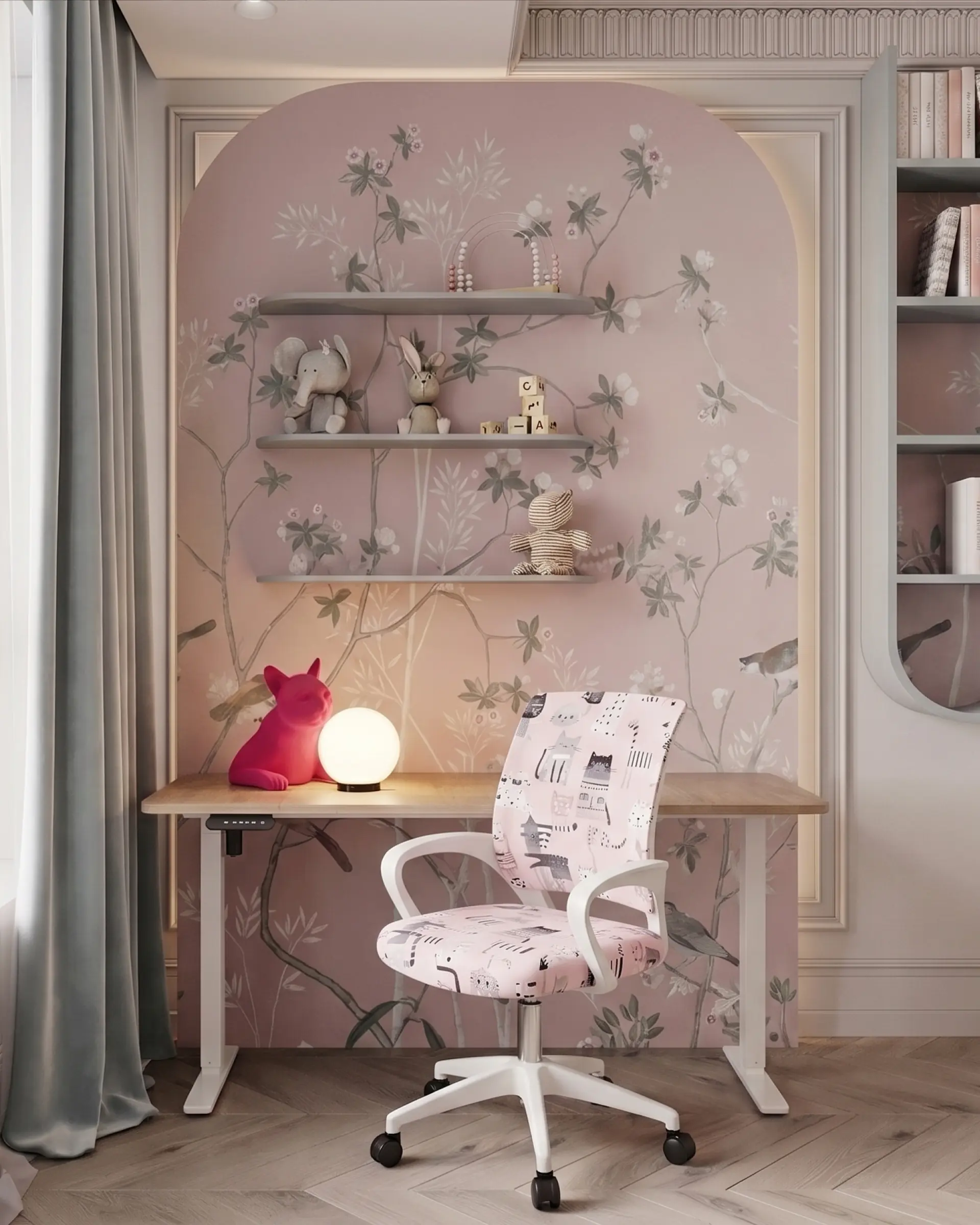 Лампа настольная Moderli V11678-TL c кошкой Monya