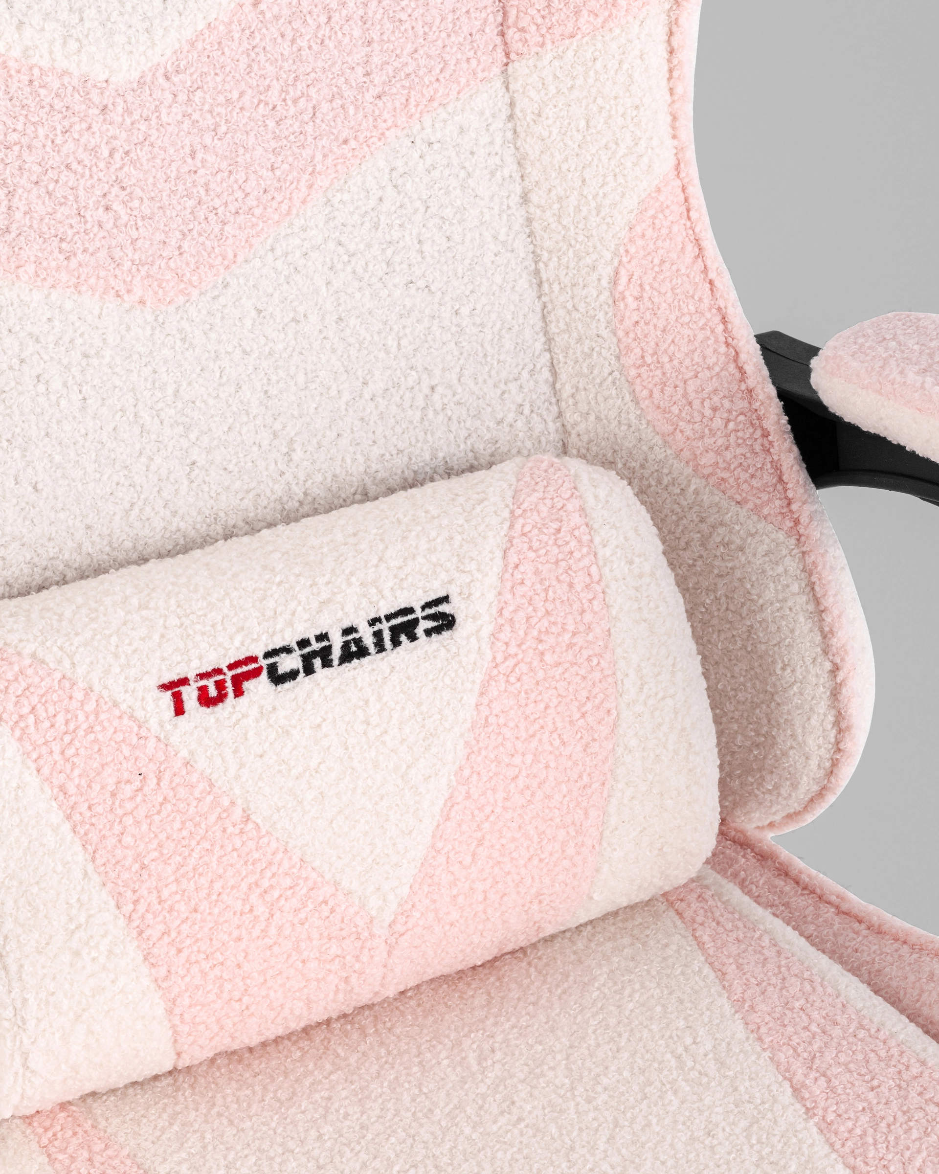 Кресло спортивное TopChairs MG-7019 букле бело-розовый