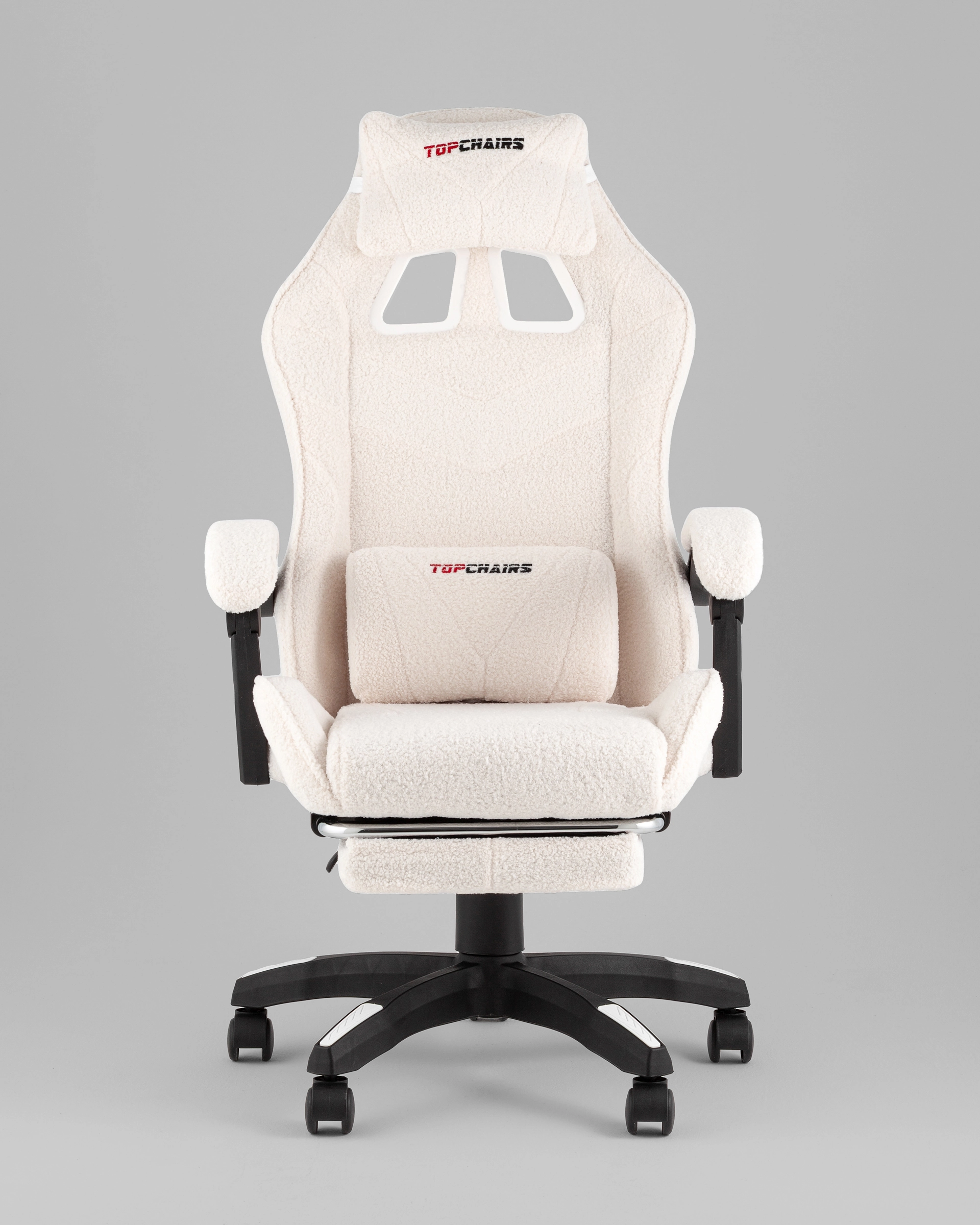 Кресло спортивное TopChairs MG-7019 букле белый