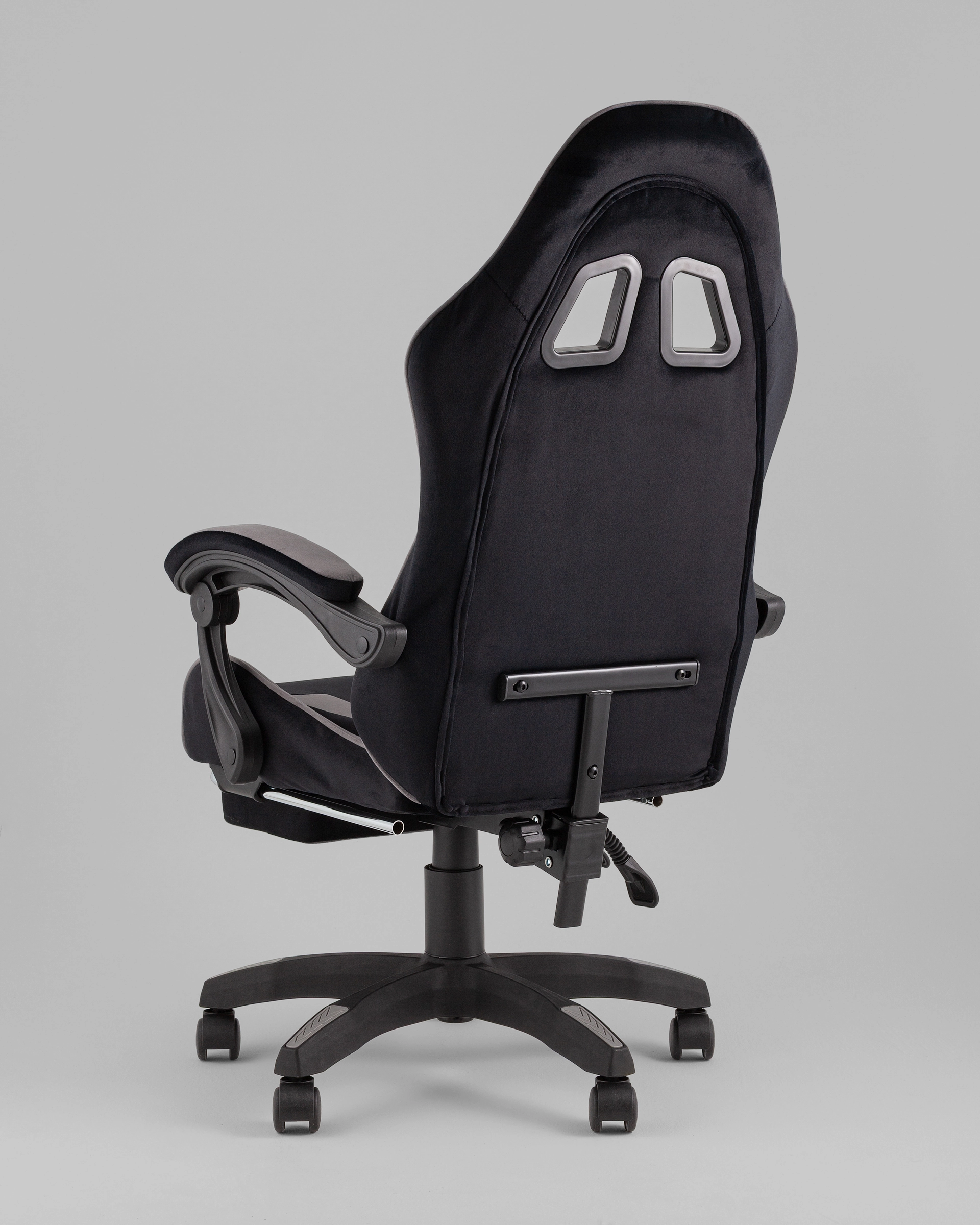 Кресло спортивное TopChairs MG-7019 велюр черно-серый