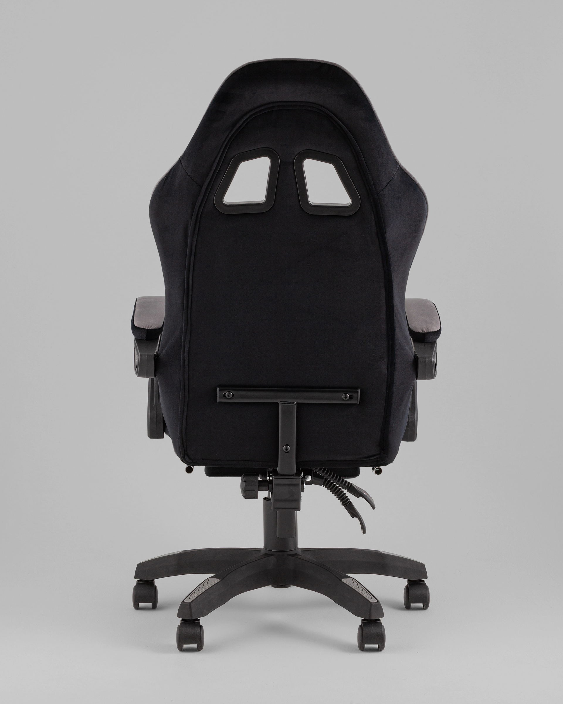 Кресло спортивное TopChairs MG-7019 велюр черно-серый