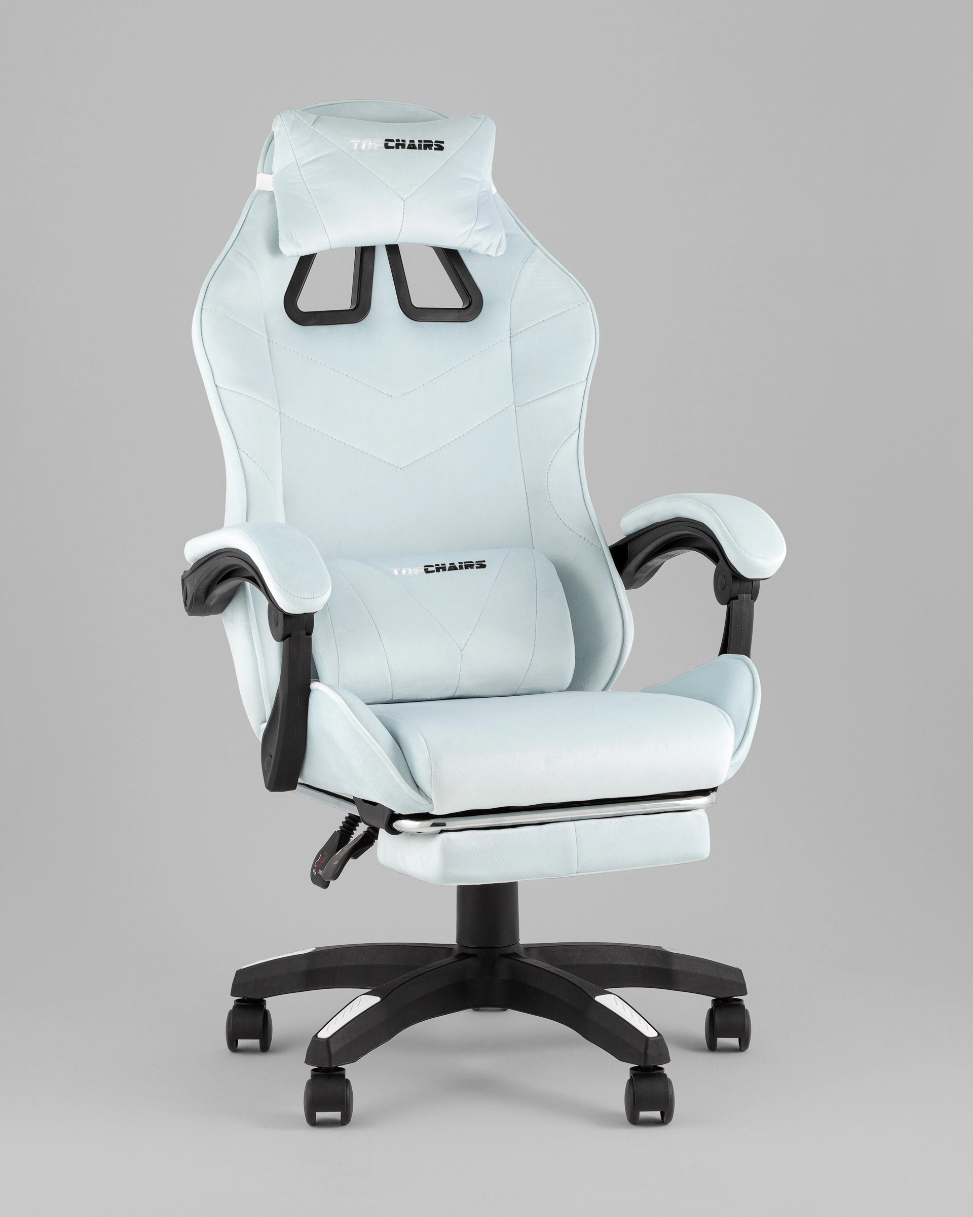 Кресло спортивное TopChairs MG-7019 велюр светло-голубой