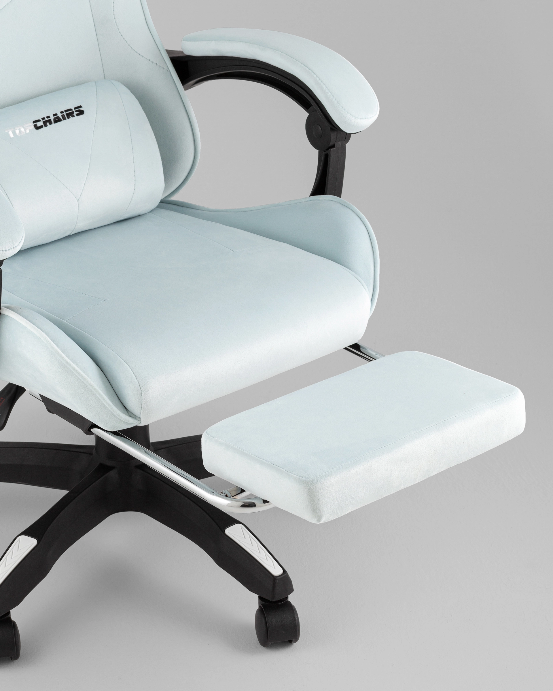 Кресло спортивное TopChairs MG-7019 велюр светло-голубой